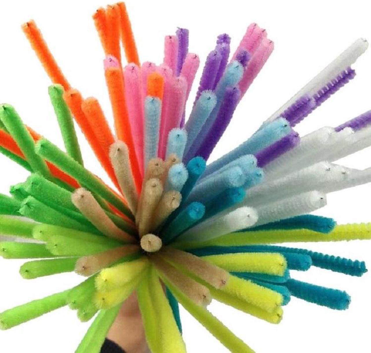 Alt view image 3 of 7 - 100 PCS Plush Stick Children Educational Toys Handmade Materials, Random Color Delivery