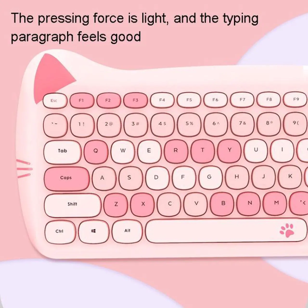 Alt view image 4 of 7 - MOFii 2.4GHz 84 Keys Wireless Keyboard and Mouse Set (Purple)