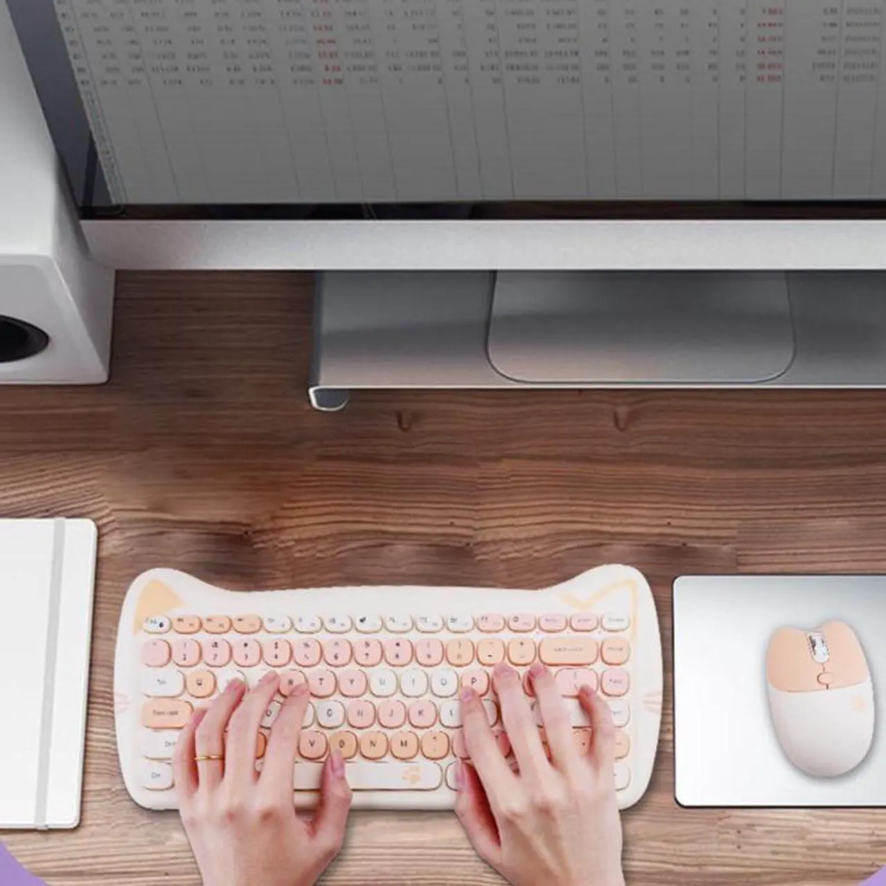 Alt view image 7 of 7 - MOFii 2.4GHz 84 Keys Wireless Keyboard and Mouse Set (Purple)