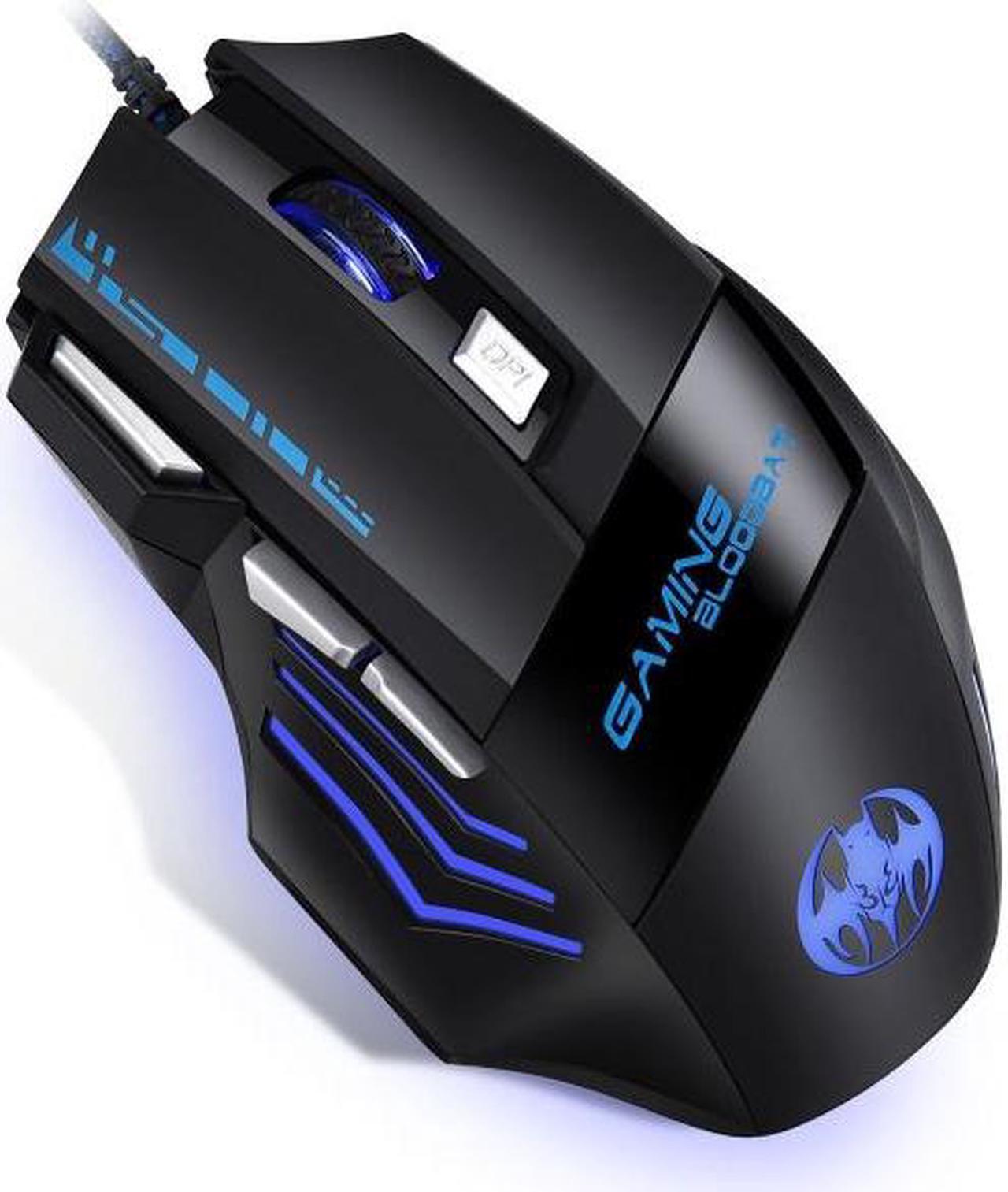 Main image of GAMING BLOODBAT GM02 7 Keys USB Wired Optoelectronics Game Mouse Digital Respiratory Lights Mouse