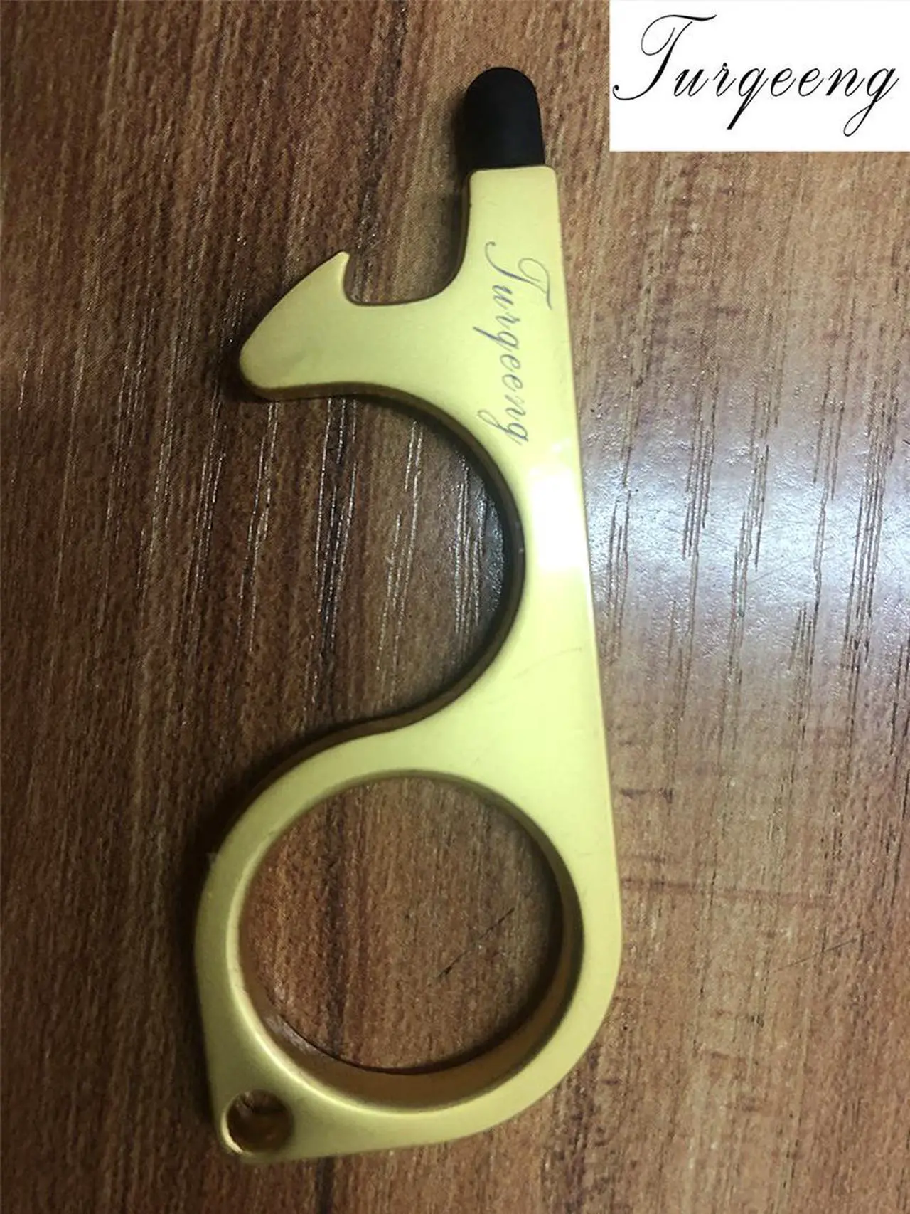 Main image of 2Pcs EDC Door Opener Hygiene Hand No-Touch Alloy Key Tool Non-Contact Keychain Tool,Hygiene Hand Keep Germ-Free from Bacteria Ridden Surfaces