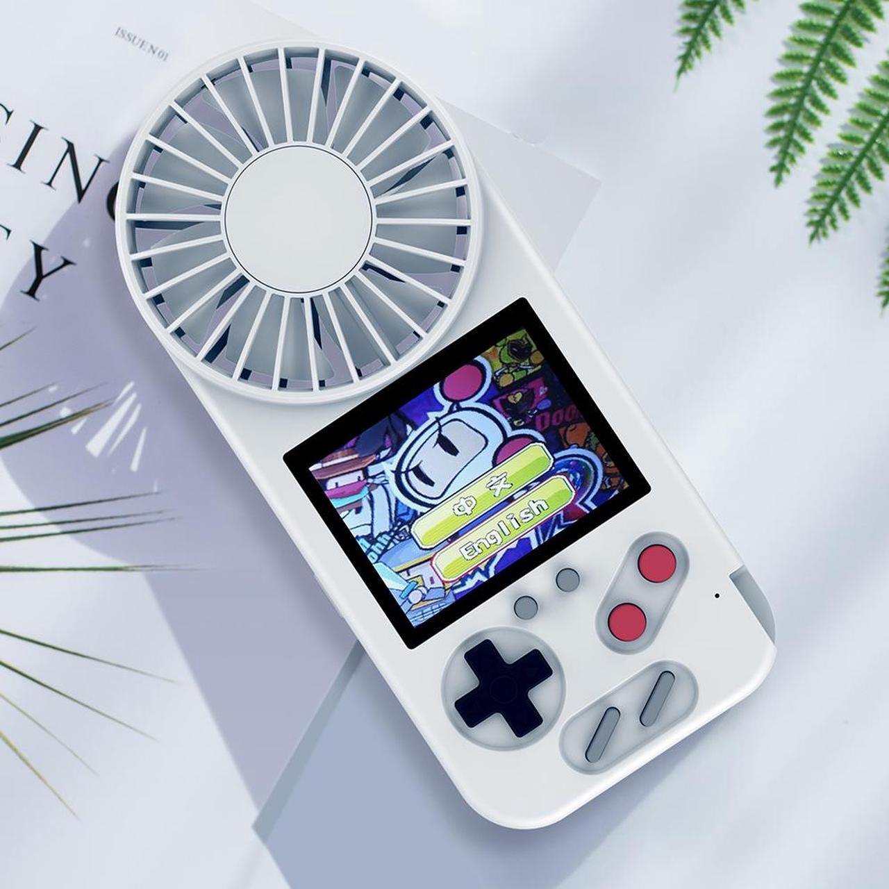 Alt view image 2 of 7 - Handheld Game Console with Fan,2 in 1 800mAh etro Video Games Console for kids with 500 Classic Games,3.0" Screen,Consola de Juegos Portátil con ventilador,for Kids and Adult