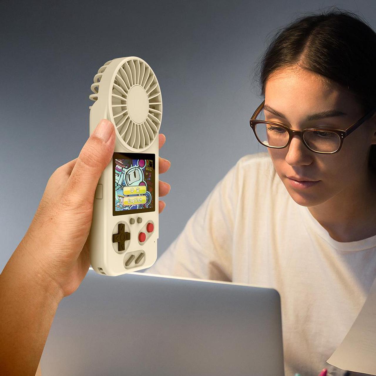 Alt view image 4 of 7 - Handheld Game Console with Fan,2 in 1 800mAh etro Video Games Console for kids with 500 Classic Games,3.0" Screen,Consola de Juegos Portátil con ventilador,for Kids and Adult