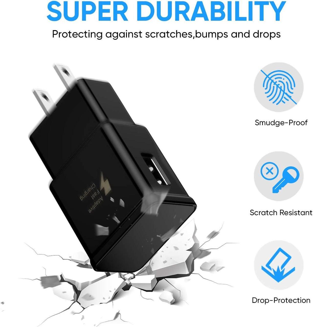 Alt view image 4 of 7 - Adaptive Fast Charging Wall Charger Adapter Compatible Samsung Galaxy S6 S7 S8 S9 S10 / Edge/Plus/Active, Note 5,Note 8, Note 9,LG G5 G6 G7 V20 V30 ThinQ Plus EP-TA20JBE Quick Charge (2 Pack)