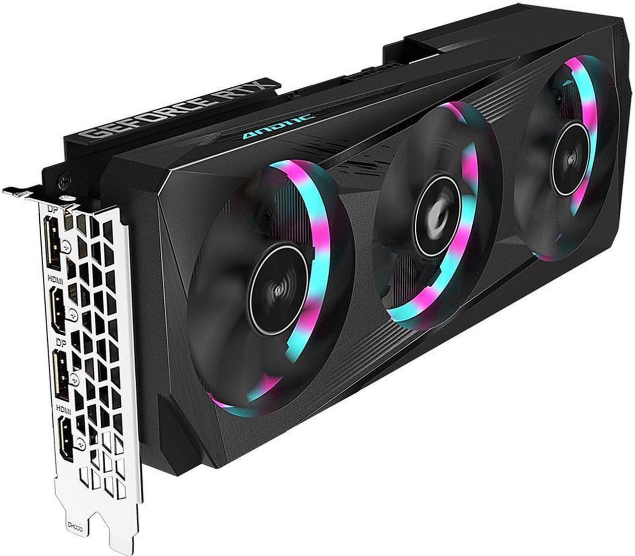 Alt view image 2 of 3 - GIGABYTE AORUS GeForce RTX 3060 12GB GDDR6 PCI Express 4.0 x16 ATX Video Card GV-N3060AORUS E-12GD (rev. 2.0)