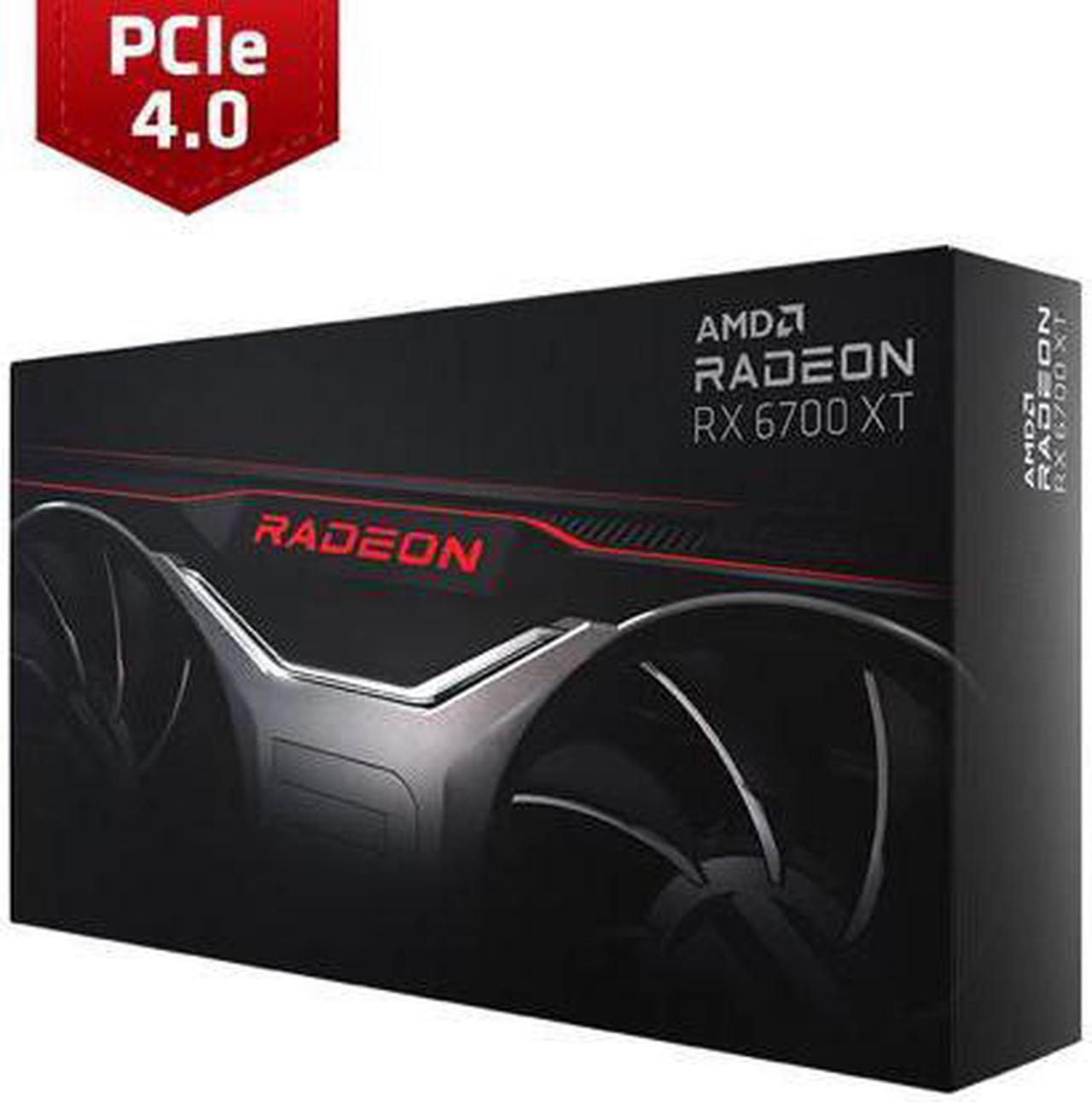 Alt view image 6 of 12 - AMD RADEON RX 6700 XT Graphics Card, 7nm AMD RDNA2 12GB GDDR6 192-bit AMD Reference Card, PCIE 4.0 HDMI DP 1.4a Video Card