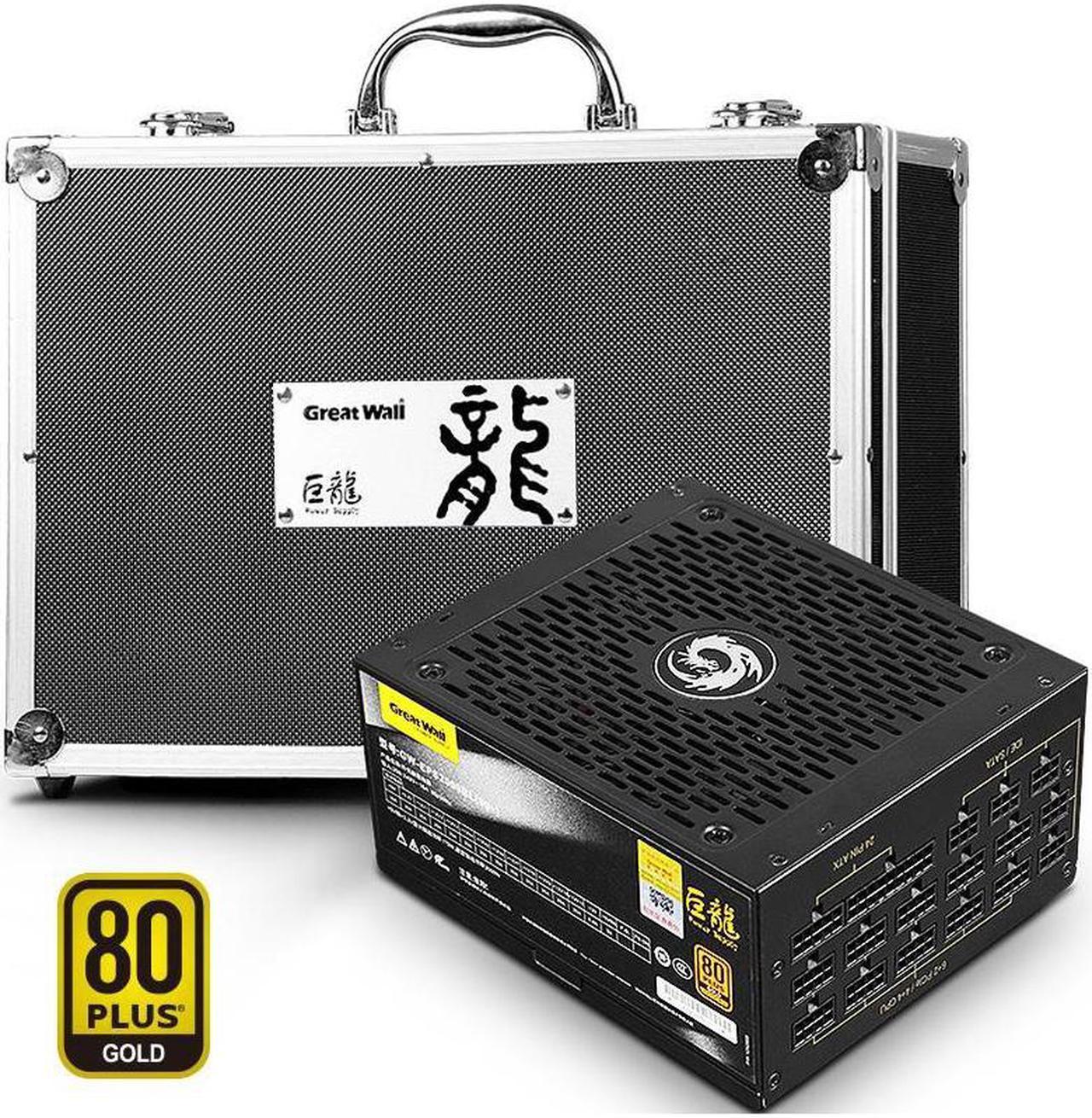 Great Wall GW-EPS2000BL 2000W Mining Power Supply, 80+ GOLD, Fully Modular,140MM Fan,Full Japanese Capacitor, suitable for working under 180V-264V, Support 8 GPU,For Mining Power Supply