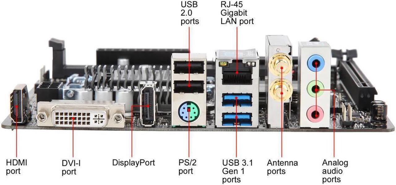 Alt view image 4 of 5 - ASRock H310CM-ITX/ac LGA 1151 (300 Series) Intel H310 SATA 6Gb/s Mini ITX Intel Motherboard