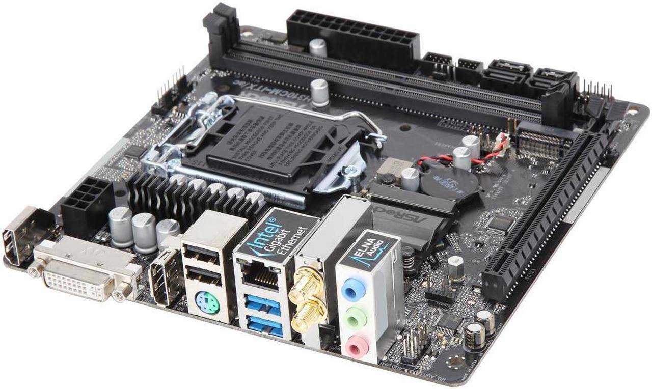 Alt view image 5 of 5 - ASRock H310CM-ITX/ac LGA 1151 (300 Series) Intel H310 SATA 6Gb/s Mini ITX Intel Motherboard