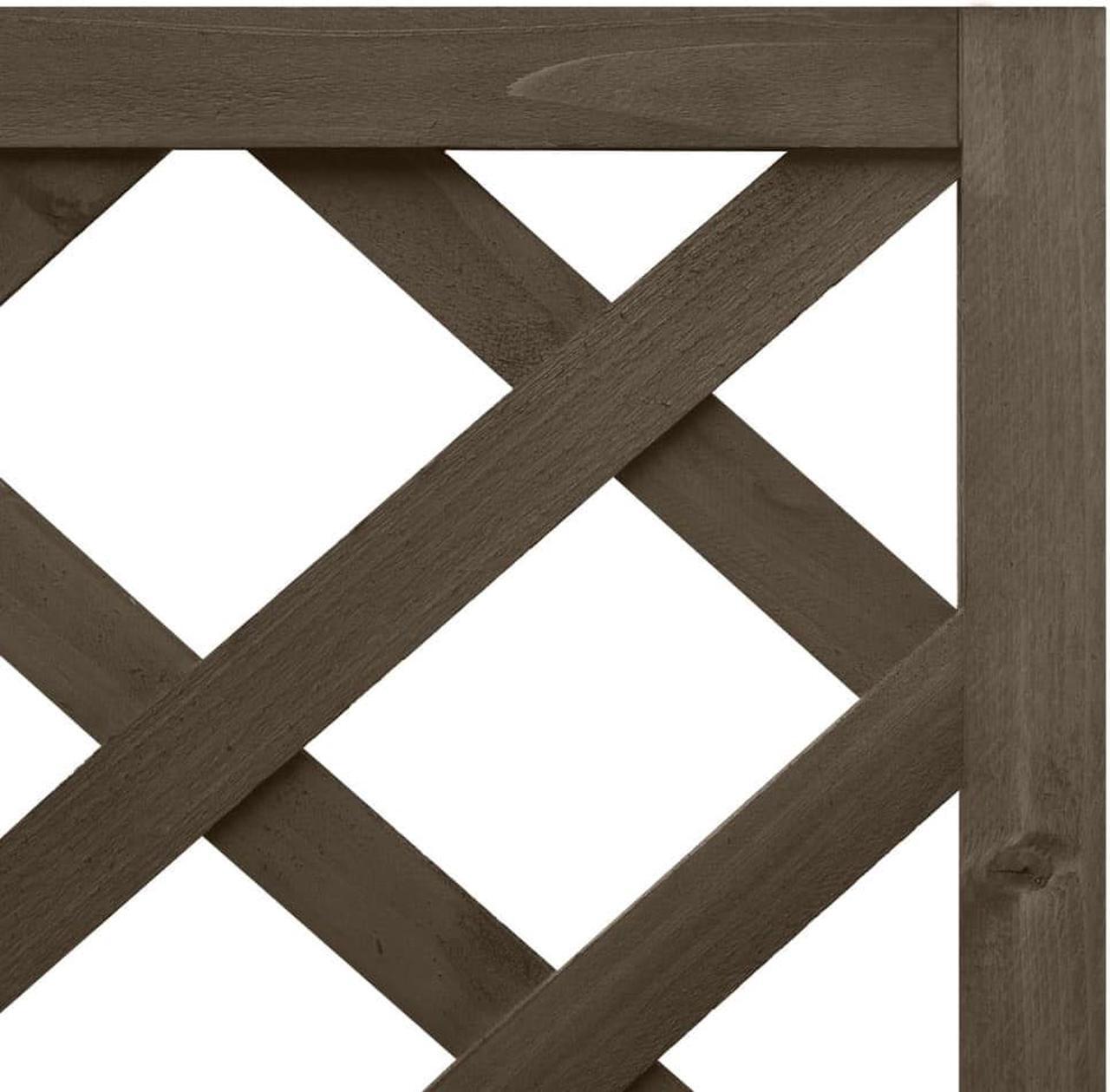 Alt view image 10 of 15 - vidaXL Corner Trellis Planter Gray 15.7"x15.7"x59" Solid Fir Wood