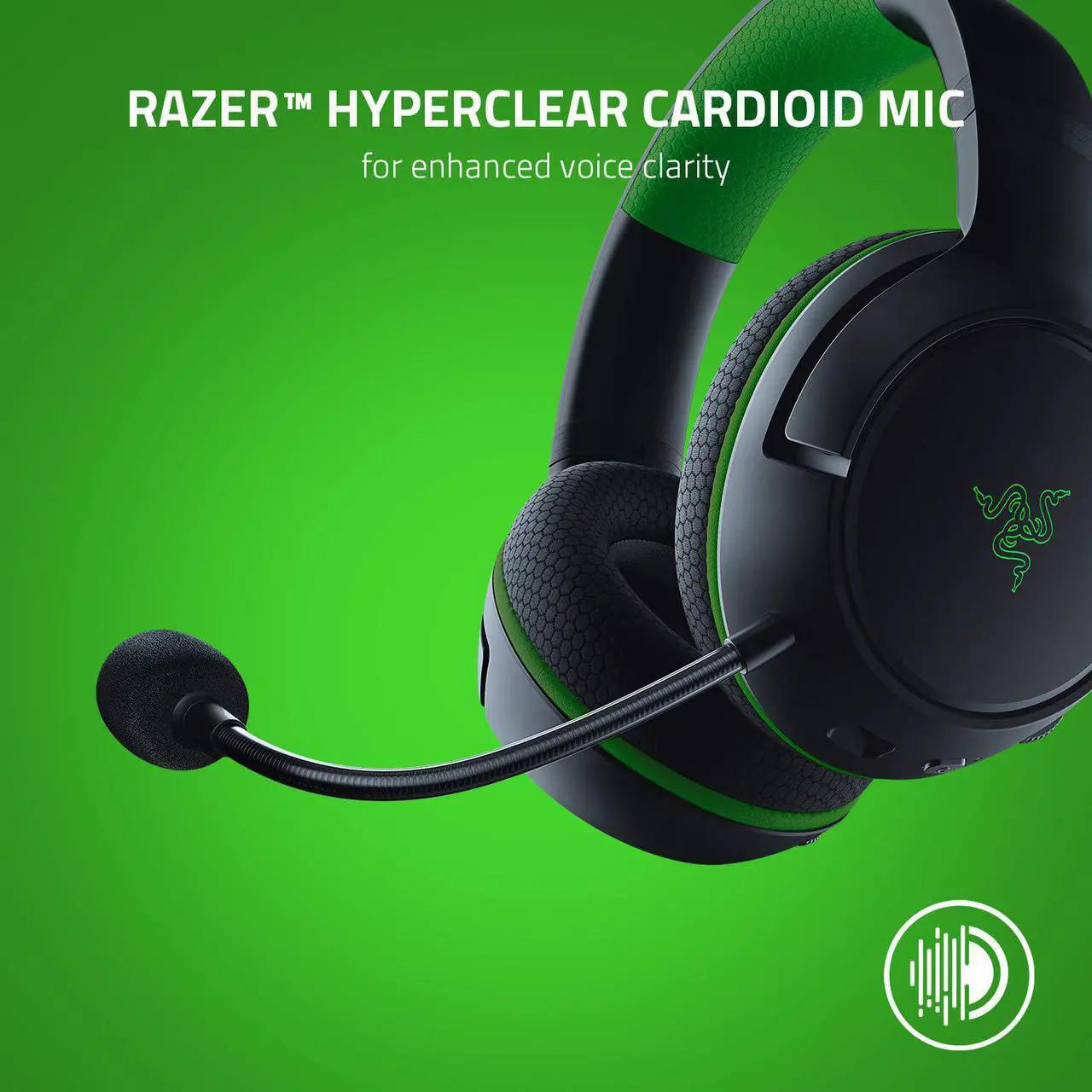 Alt view image 3 of 5 - Kaira Wireless Gaming Headset for Xbox Series X|S, Xbox One: Triforce Titanium 50mm Drivers - Cardioid Mic - Breathable Memory Foam Ear Cushions - EQ Pairing Button - Windows Sonic - Black