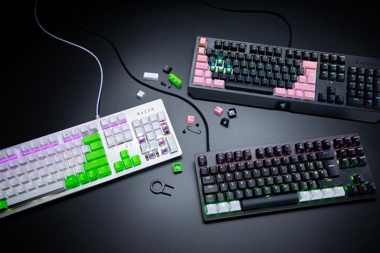 Alt view image 11 of 12 - Razer Doubleshot PBT Keycap Upgrade Set for Mechanical & Optical Keyboards: Compatible with Standard 104/105 US and UK layouts - Quartz Pink