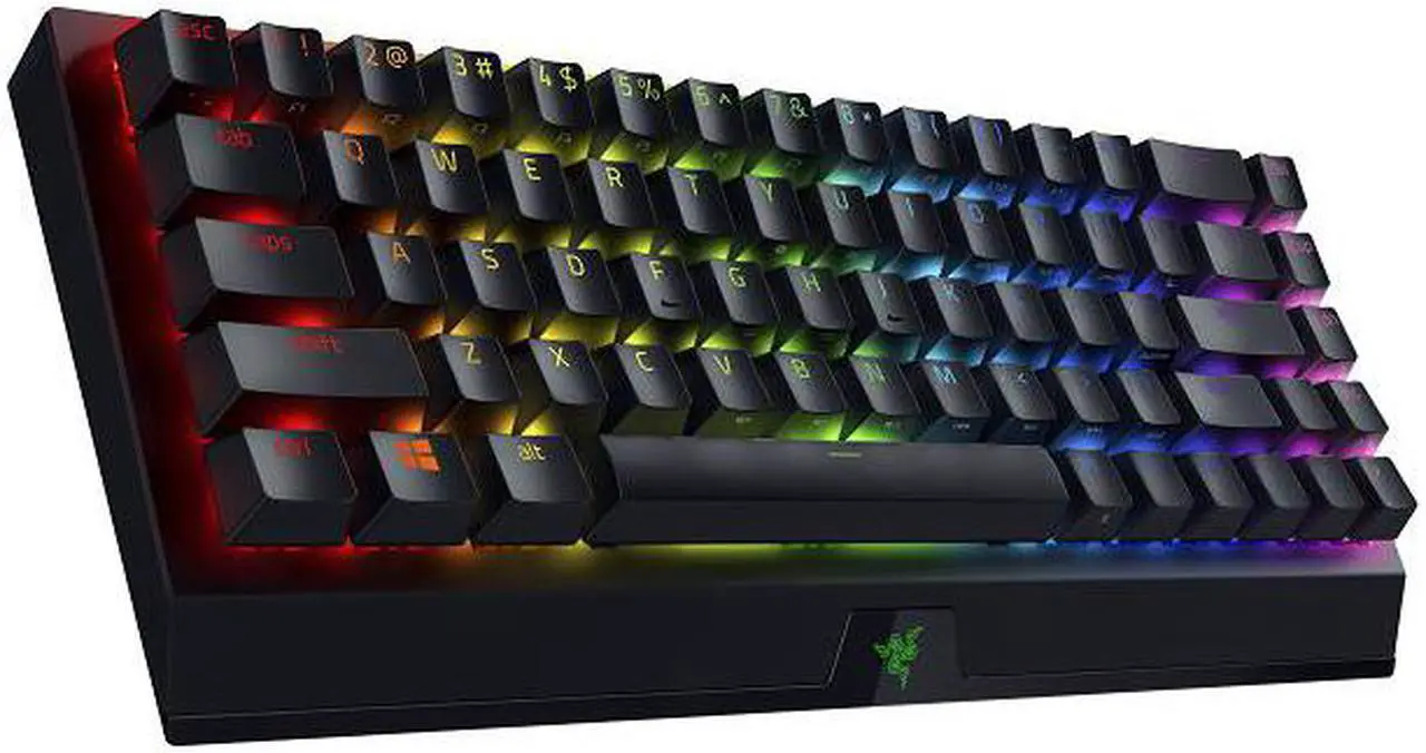 Alt view image 3 of 9 - Razer BlackWidow V3 Mini HyperSpeed 65% Wireless Mechanical Gaming Keyboard: HyperSpeed Wireless Technology - Yellow Mechanical Switches- Linear & Silent - Doubleshot ABS keycaps - 200Hrs Battery Life