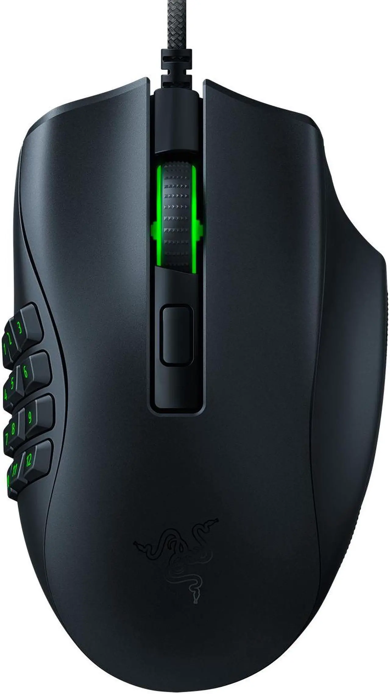 Main image of Razer Naga X Wired MMO Gaming Mouse: 18K DPI Optical Sensor - 2nd-gen Razer Optical Switch - Chroma RGB Lighting - 16 Programmable Buttons - 85g - Classic Black