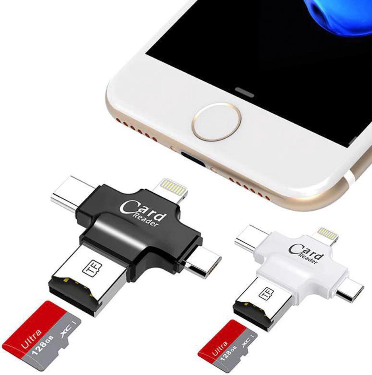 Alt view image 4 of 5 - 4 in 1 Card Reader Type C Micro USB Adapter Micro SD Card Reader Card for iPhone / iPad Smart OTG