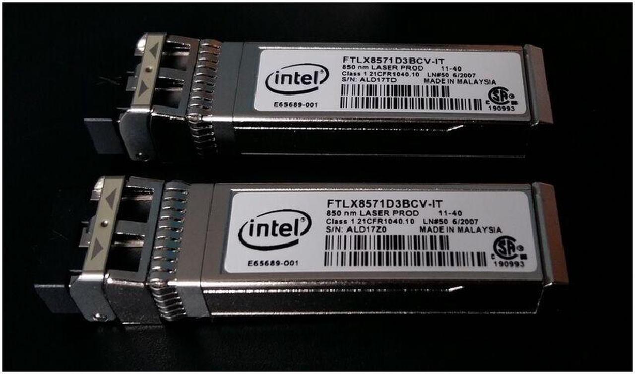 INTEL E10GSFPSR FTLX8571D3BCV-IT SFP+SR 10G/1G E65689-001 0Y3KJN Transceiver for X710 X520