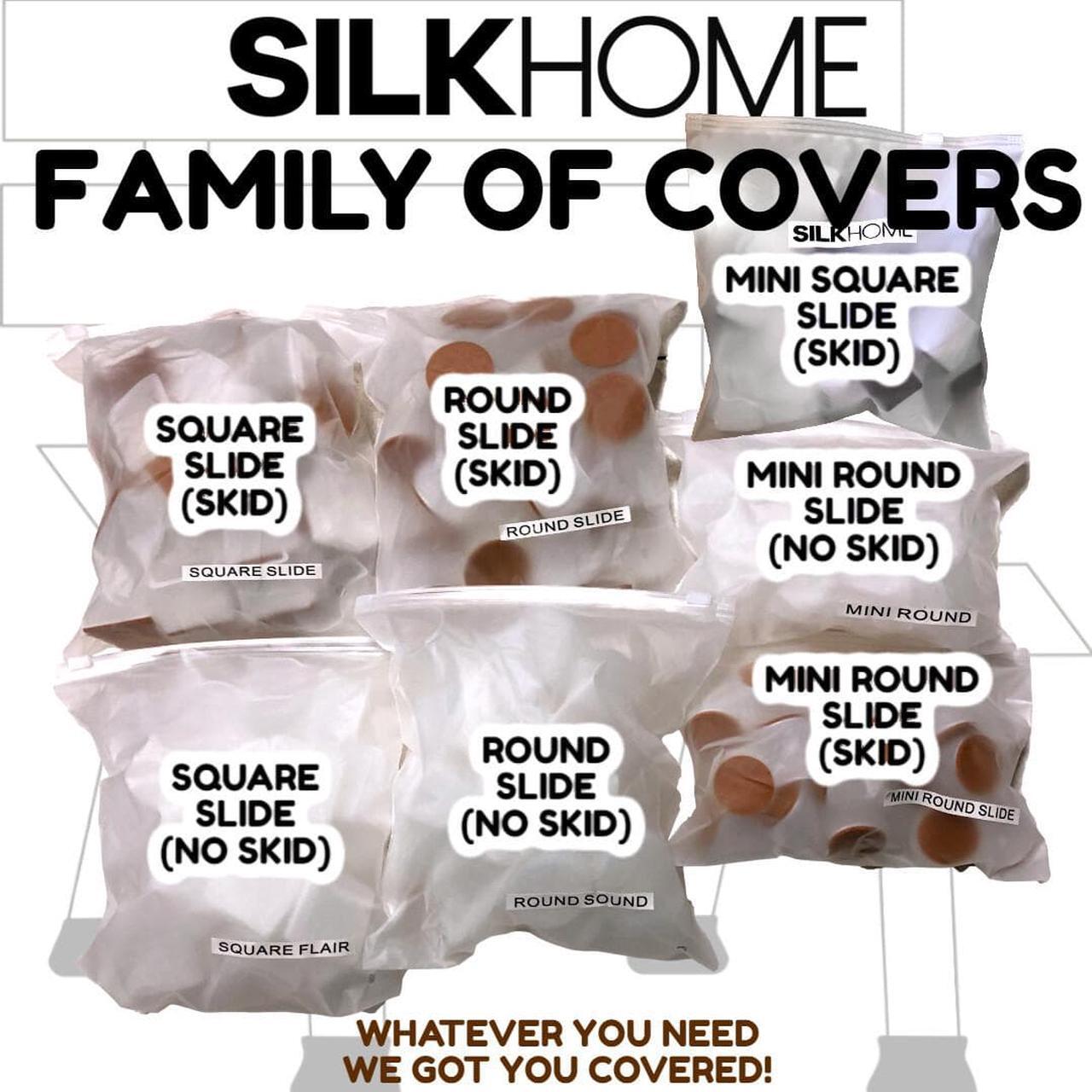 Alt view image 3 of 7 - 24PC VALUE PACK SILICONE CHAIR LEG CAPS Feet Cover Pads Furniture Table Floor Protectors SLIDE or NO SLIDE Floor Protection