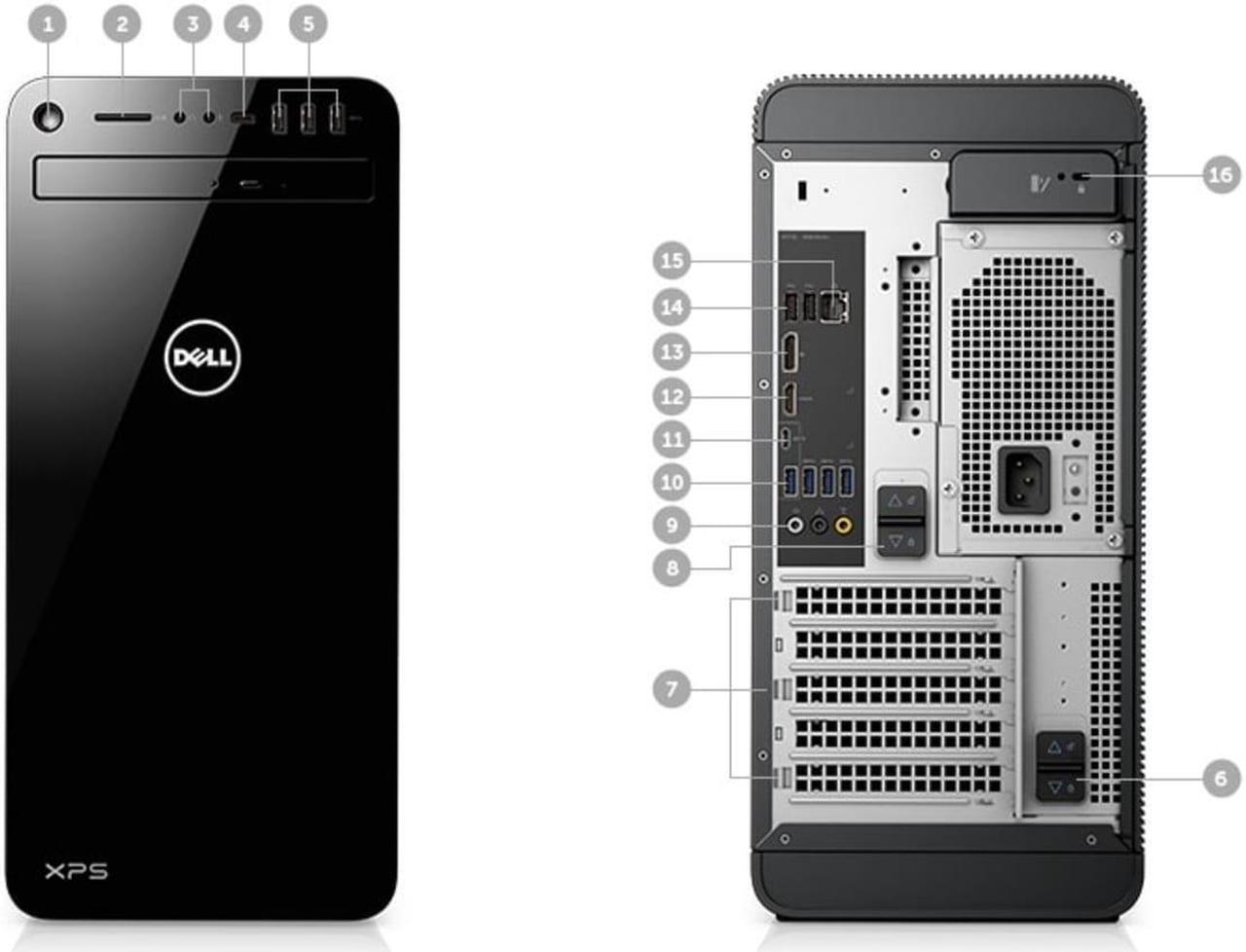 Alt view image 2 of 2 - Dell XPS 8930 Desktop (2019) | Core i7 - 256GB SSD - 64GB RAM - GT 1030 | 6 Cores @ 4.6 GHz