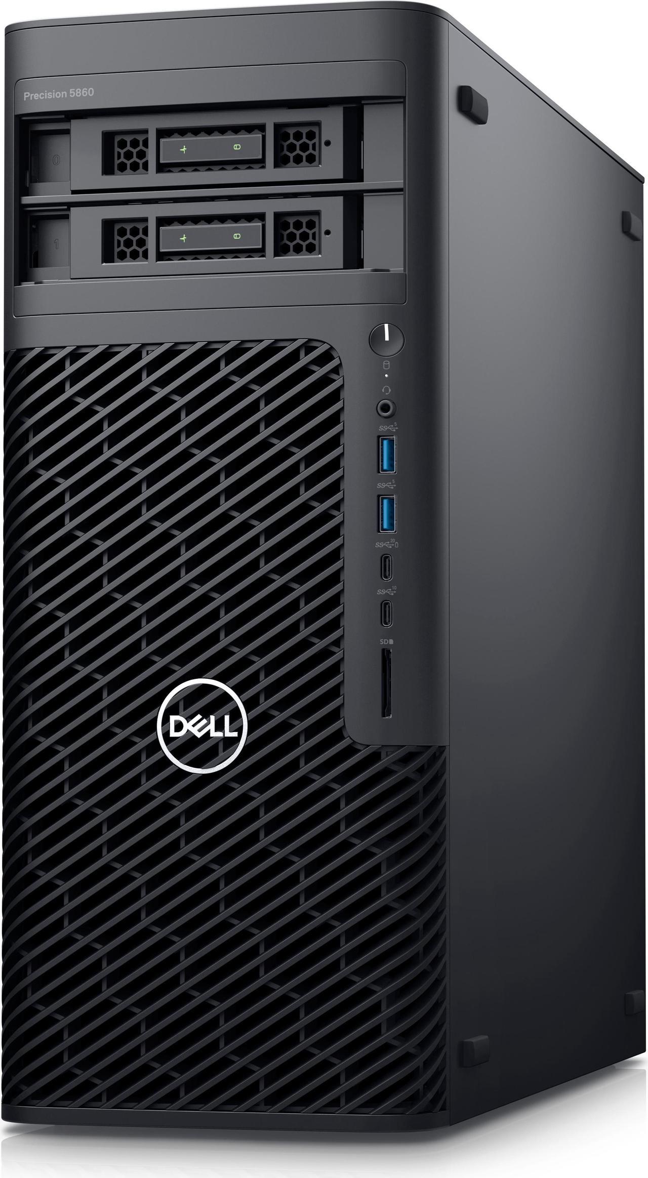 Dell Precision T5860 Workstation Desktop (2023) | Xeon W3 - 2435 - 4TB SSD + 2TB SSD Hard Drive - 64GB RAM - Nvidia RTX A4000 | 2435 cores @ 4.5 GHz - 8GB GDDR6 Win 11 Pro Black