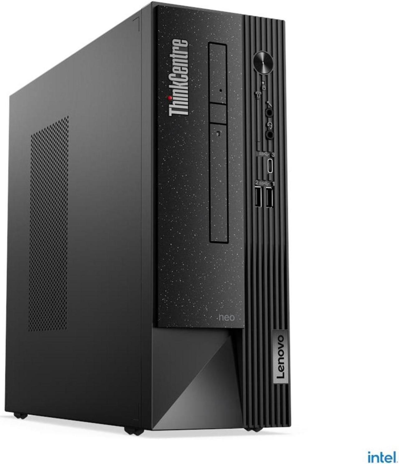 Lenovo ThinkCentre neo 50s Gen 1 SFF Small Form Factor Desktop (2022) | Core i3-12100 - 256GB SSD Hard Drive - 8GB RAM | 4 cores @ 4.3 GHz Win 11 Pro Black