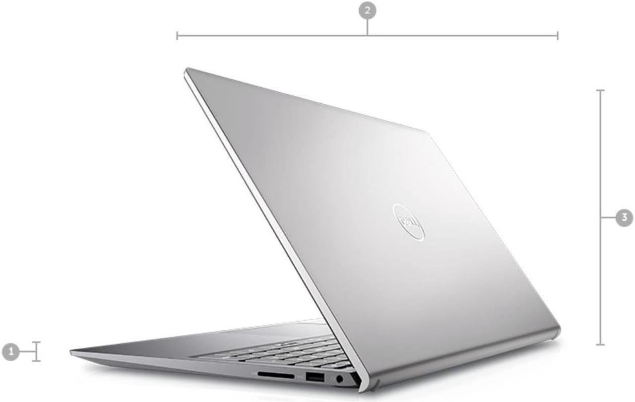 Alt view image 2 of 6 - Dell Inspiron 5510 Laptop | 15.6" 1920x1080 FHD | Core i7 - 11370H - 512GB SSD Hard Drive - 8GB RAM - Nvidia GeForce MX450 | 4 cores @ 4.8 GHz - 2GB GDDR5 Win 11 Home Silver