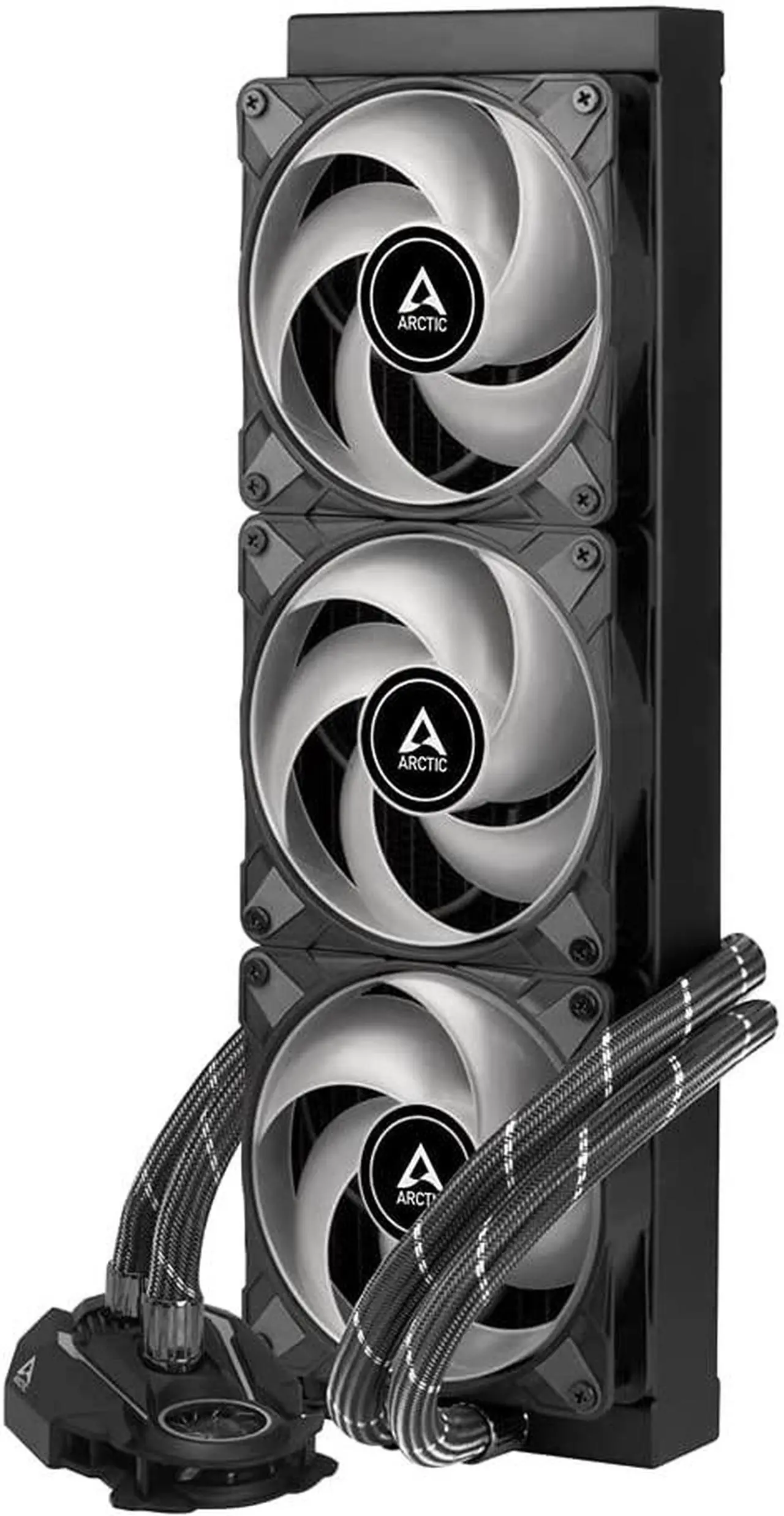 Alt view image 2 of 6 - ARCTIC Liquid Freezer II 360 A-RGB - Multi-Compatible All-in-one CPU AIO Water Cooler with A-RGB, Compatible with Intel & AMD, efficient PWM-Controlled Pump, Fan Speed: 200-1800 RPM - Black