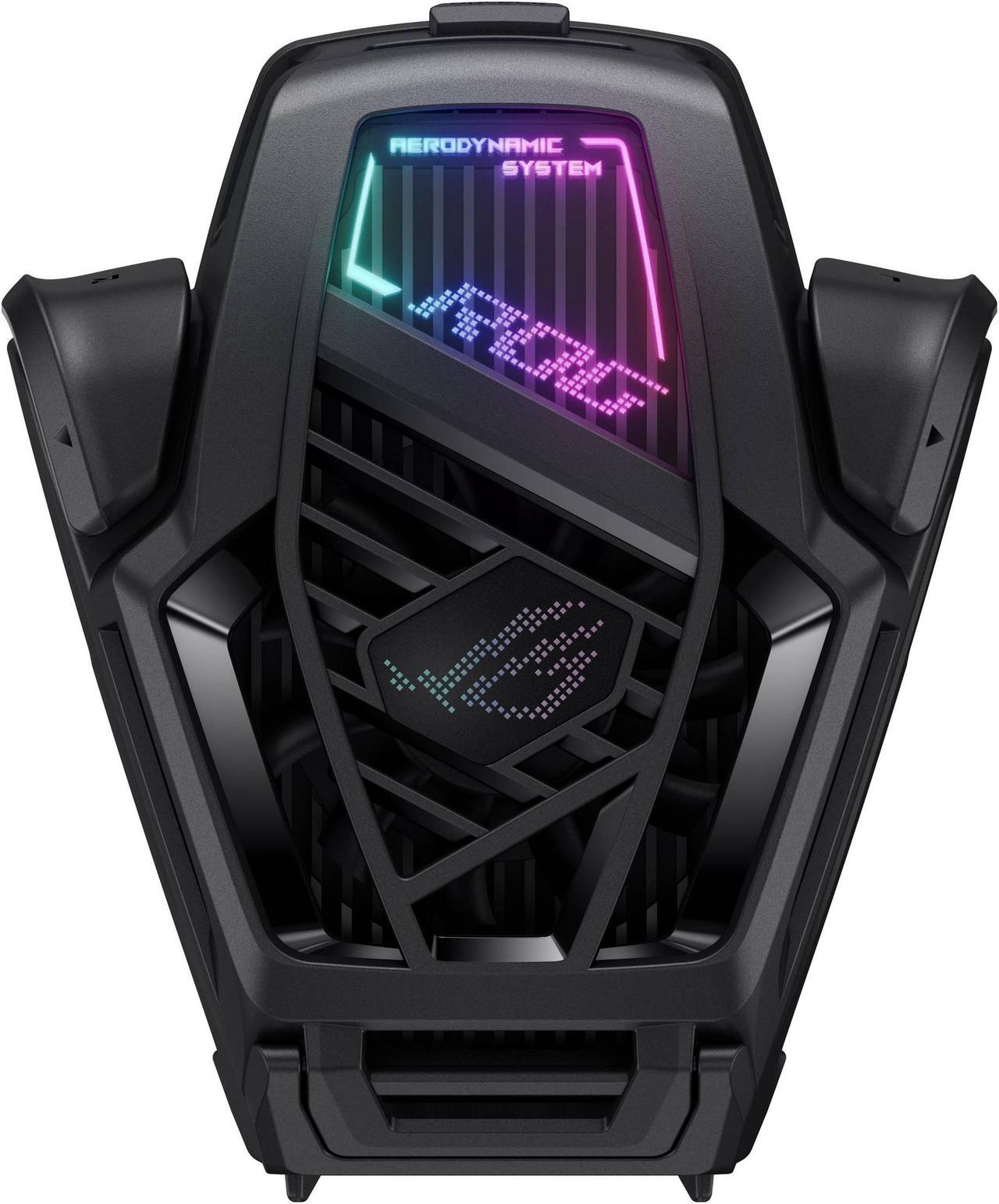 Main image of ASUS ROG AeroActive Cooler X, RGB Cell Phone Cooling Fan for ROG Phone 8 Series, Portable Lightweight, Built-in Kickstand, Dual Physical Buttons, 3.5mm Headphone Jack, USB-C® USB 2.0 - OEM