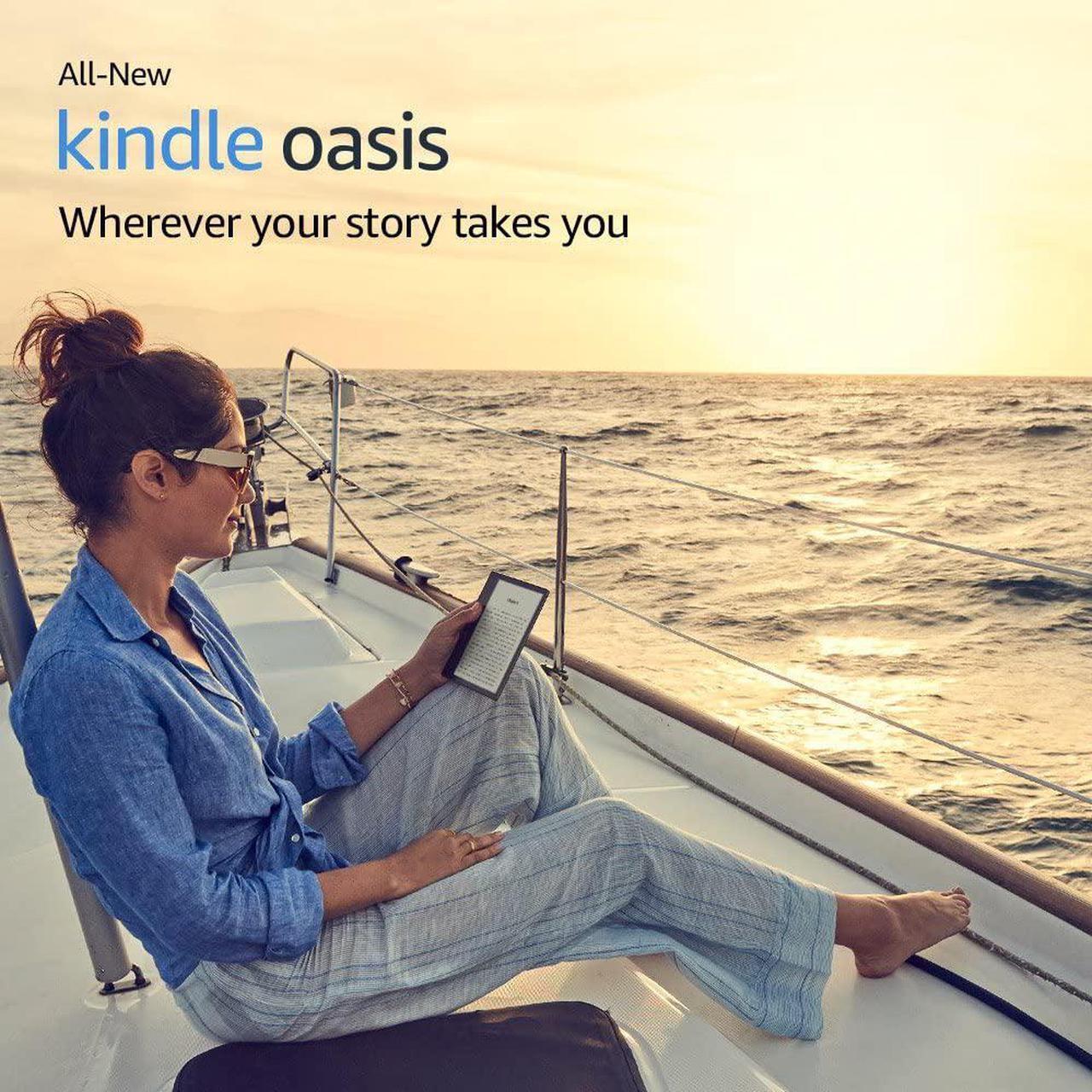 Alt view image 3 of 7 - Amazon - Kindle Oasis E-Reader (2019) - 7" - 32GB - Champagne Gold