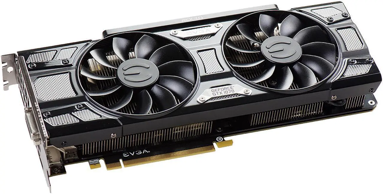 Main image of EVGA GeForce GTX 1070 GAMING, 08G-P4-5171-KR, 8GB GDDR5, ACX 3.0 & Black Edition Double LED lights overclocking game graphics double wind