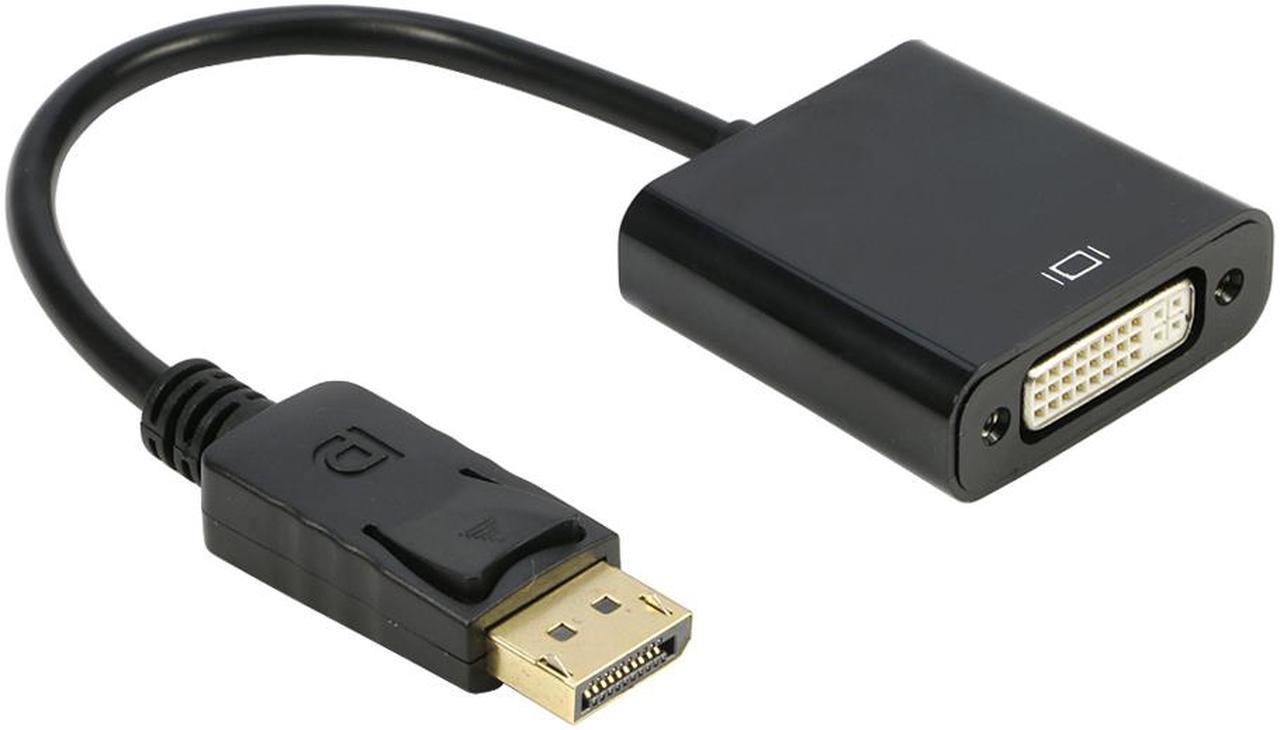 DisplayPort to DVI Cable Adapter, iXever Display Port to DVI Converter for DP to DVI-I M/F 24+5 in Black