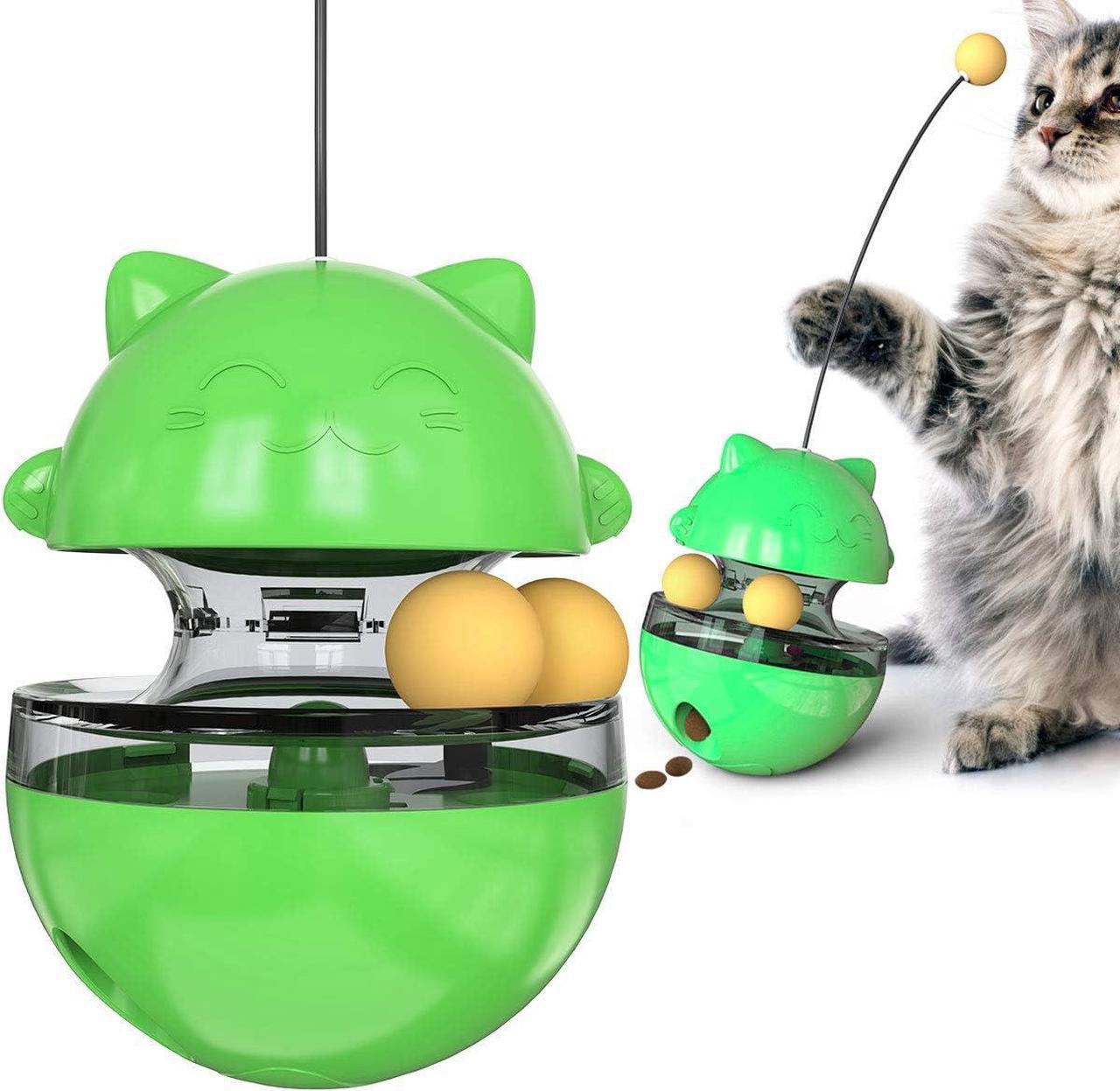 3MNSCD Cat Treat Dispenser Cat Toy Pet Food Treat Ball-Adjustable Cat Ball and Treat Dispensing Pet Toys Pets