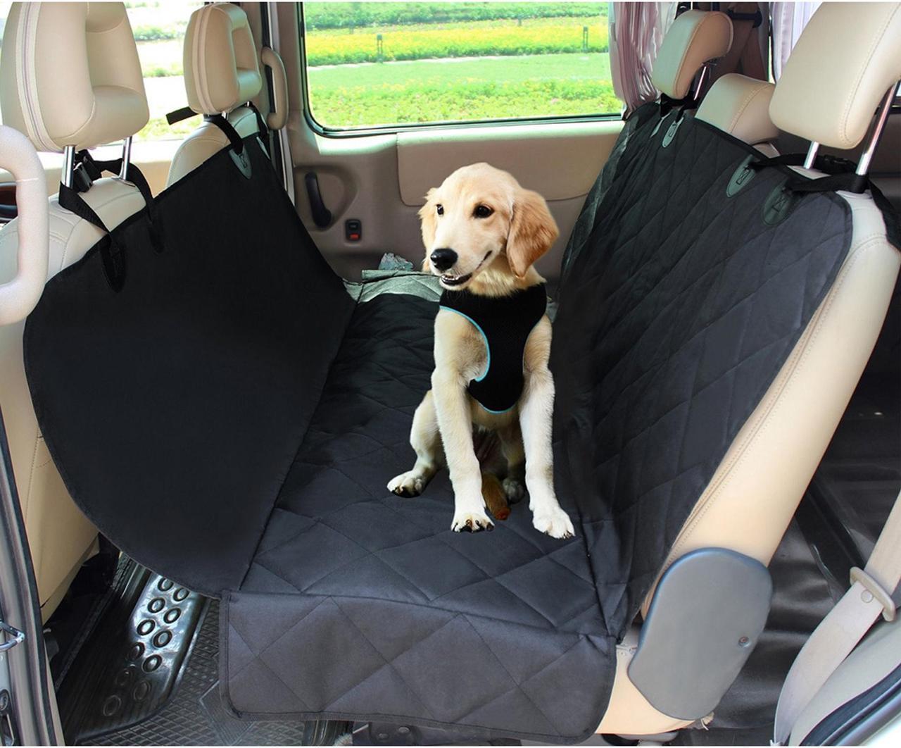 Main image of Jespet Luxury Waterproof Dog Car Seat Covers, Nonslip Dog Seat Cover Quilted with Side Flap Pet Backseat Cover for Cars, Trucks, and Suv's, 58-in