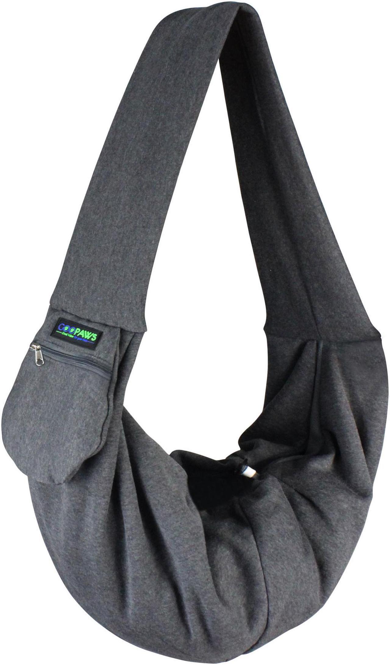 Alt view image 2 of 7 - GOOPAWS Dog Sling, Hand Free Pet Sling Carrier Safety Belt Carrying Small Dog Cat Puppy Machine Washable