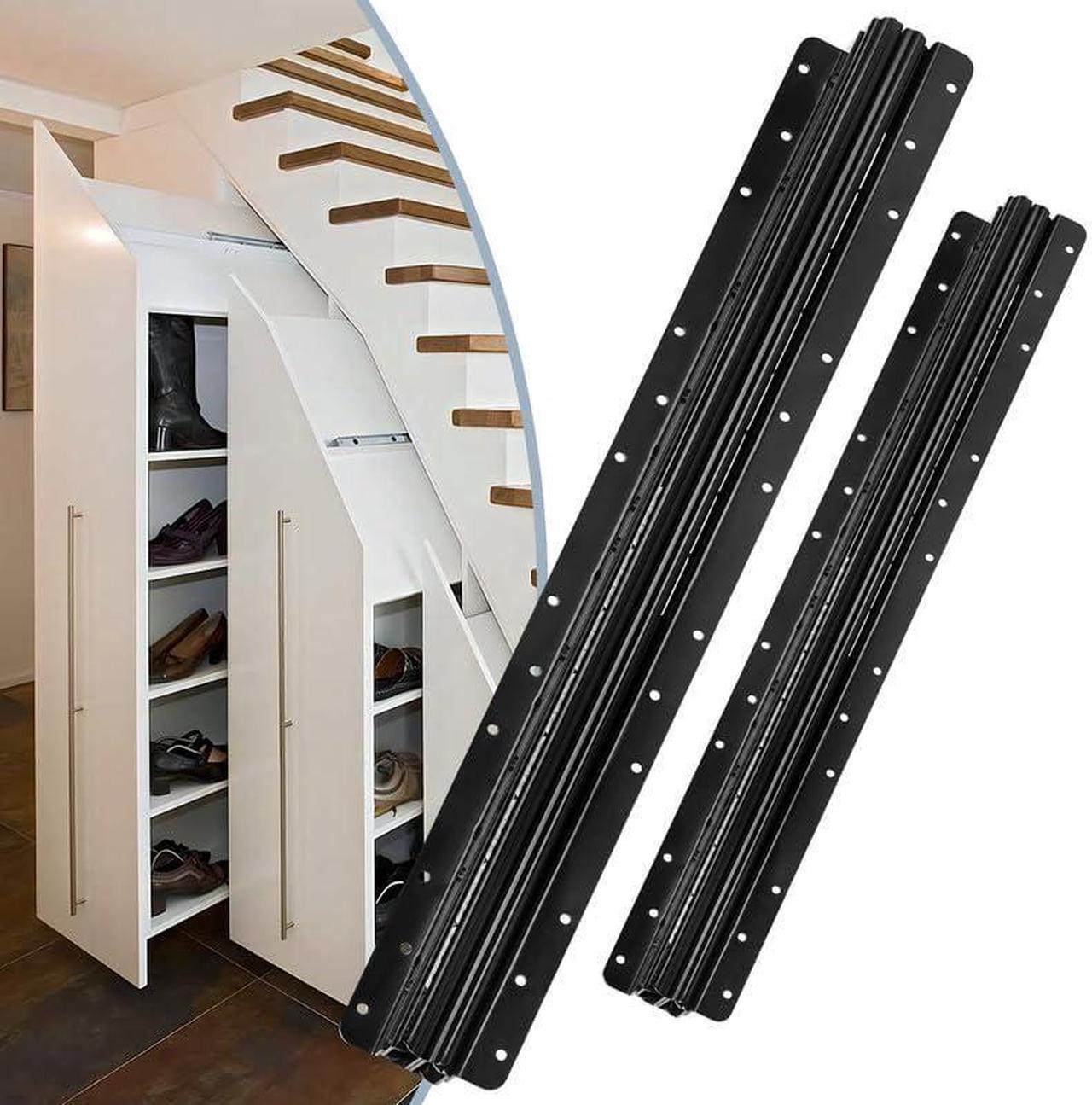 Main image of Drawer Slides 24 inch Undermount Heavy Duty Drawer Slides 1 Pair Full Extension Drawer Slides with Ball Bearing Hidden Bottom Mounted Drawer Slides 265lb Load Capacity