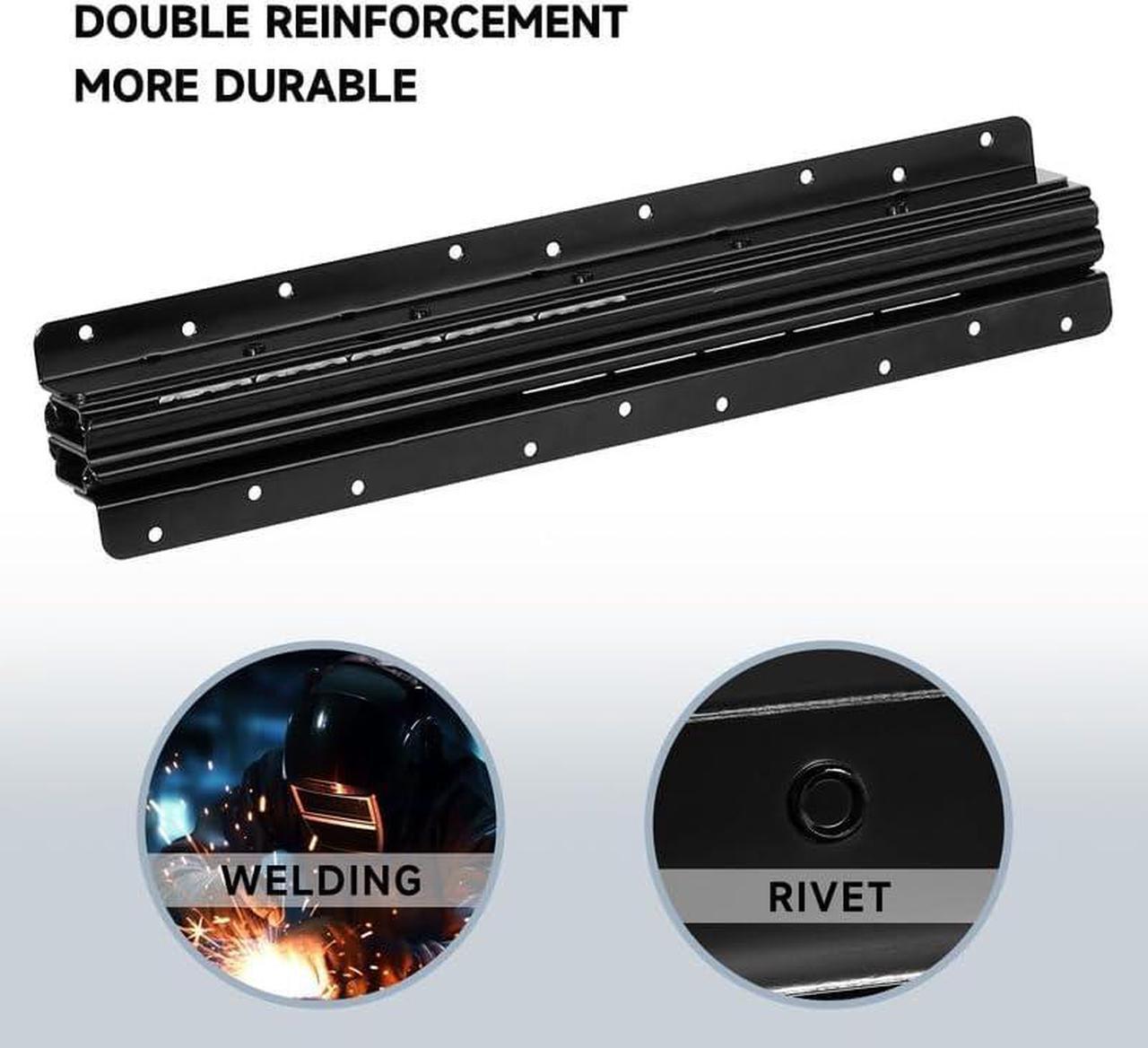 Alt view image 3 of 7 - Drawer Slides 24 inch Undermount Heavy Duty Drawer Slides 1 Pair Full Extension Drawer Slides with Ball Bearing Hidden Bottom Mounted Drawer Slides 265lb Load Capacity