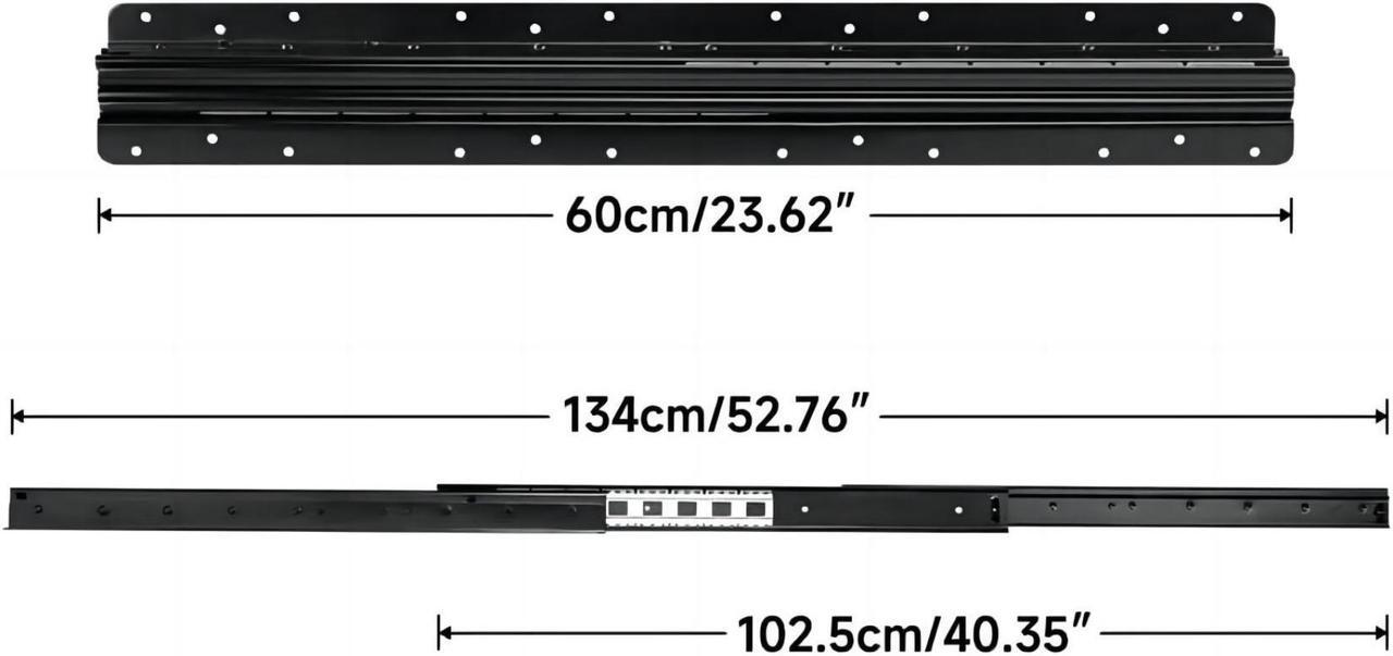 Alt view image 7 of 7 - Drawer Slides 24 inch Undermount Heavy Duty Drawer Slides 1 Pair Full Extension Drawer Slides with Ball Bearing Hidden Bottom Mounted Drawer Slides 265lb Load Capacity