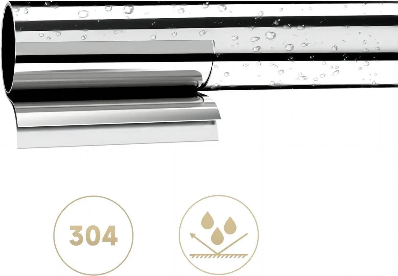 Alt view image 4 of 7 - Misounda Shower Curtain Rod,Stainless Steel Adjustable Curved Shower Rod, Drilling Install, For Bathroom, Bathtub, Cloakroom, Dressing Room,Etc. (L Shape, 35.5-47 x 35.5-47 Inch)