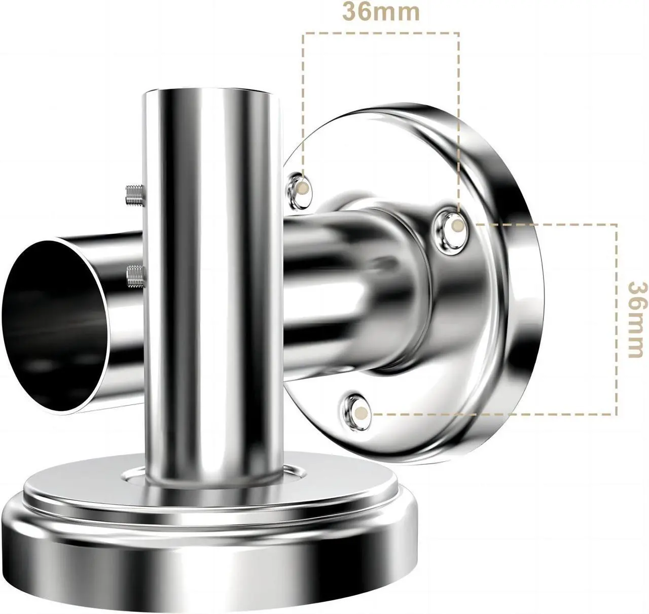 Alt view image 6 of 7 - Misounda Shower Curtain Rod,Stainless Steel Adjustable Curved Shower Rod, Drilling Install, For Bathroom, Bathtub, Cloakroom, Dressing Room,Etc. (L Shape, 35.5-47 x 35.5-47 Inch)