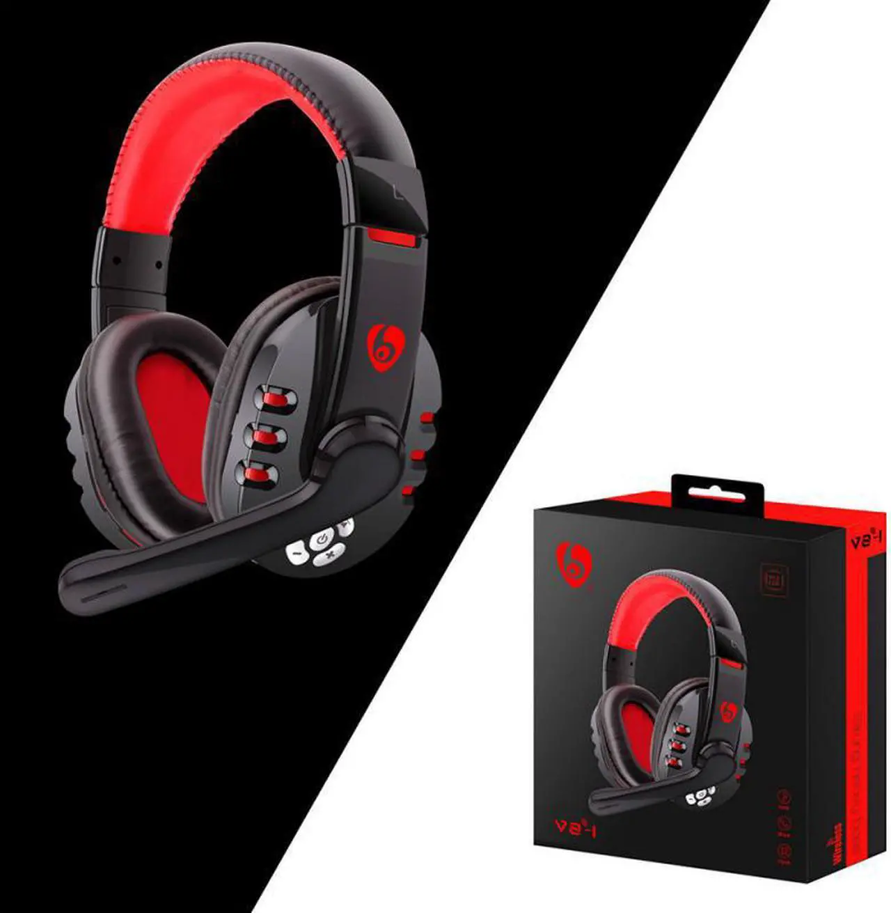 Alt view image 7 of 7 - Wireless Gaming Keyboard Mouse and Bluetooth Headset Kit, Rainbow Backlit Rechargeable Ergonomic Metal Mechanical Feel Keyboard with Removable Palm Rest for Laptop PC Gamer