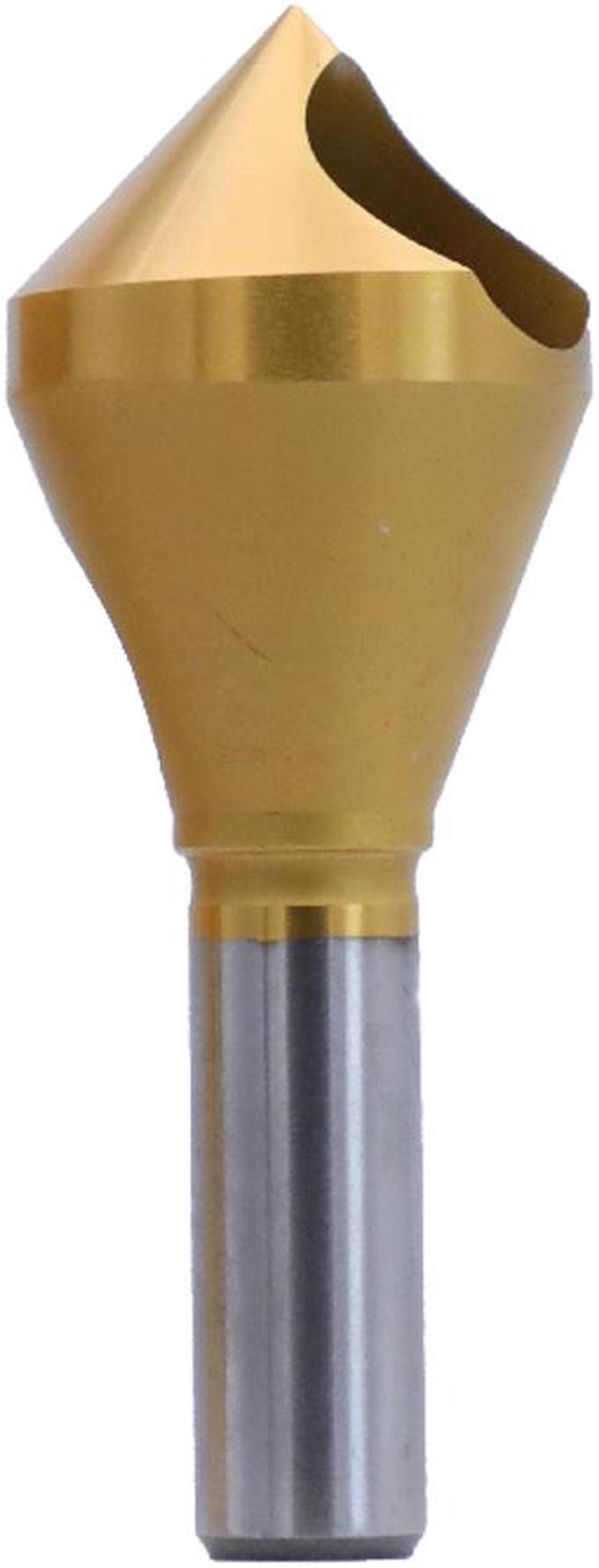 Main image of Cobalt countersink chamfering tool, HSS-E material, Nanometer Titanium coated, durable high hardness, self centering 90 degree head diameter 8mm