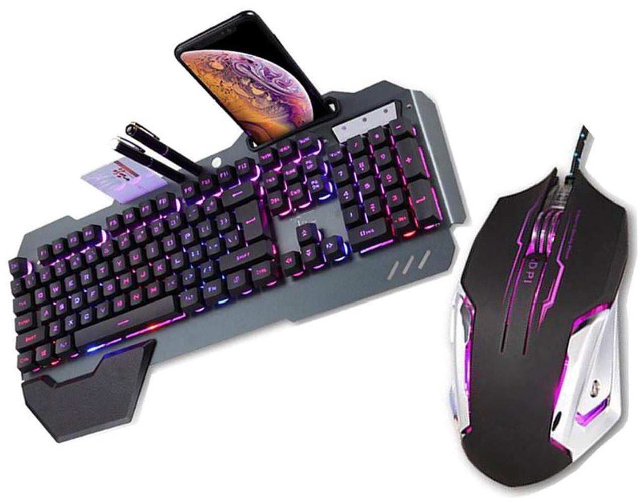 Main image of Wired Gaming Keyboard Set Mechanical feel RGB Backlit Modes Waterproof Wired Game Keyboard For PC Desktop office