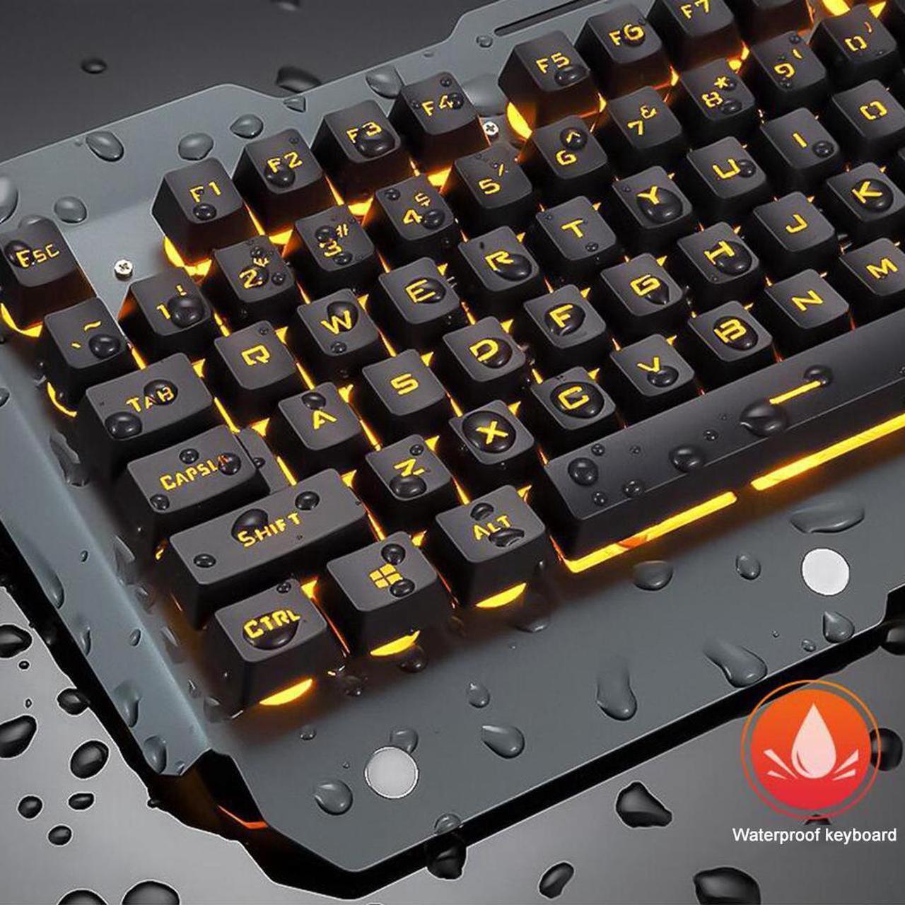 Alt view image 6 of 7 - Wired Gaming Keyboard Set Mechanical feel RGB Backlit Modes Waterproof Wired Game Keyboard For PC Desktop office