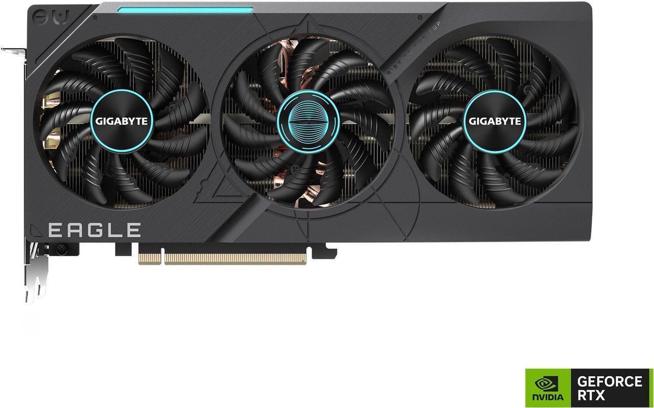 Alt view image 2 of 5 - GIGABYTE GeForce RTX 4070 Ti SUPER EAGLE OC 16G Graphics Card, 3x WINDFORCE Fans, 16GB 256-bit GDDR6X, GV-N407TSEAGLE OC-16GD Video Card
