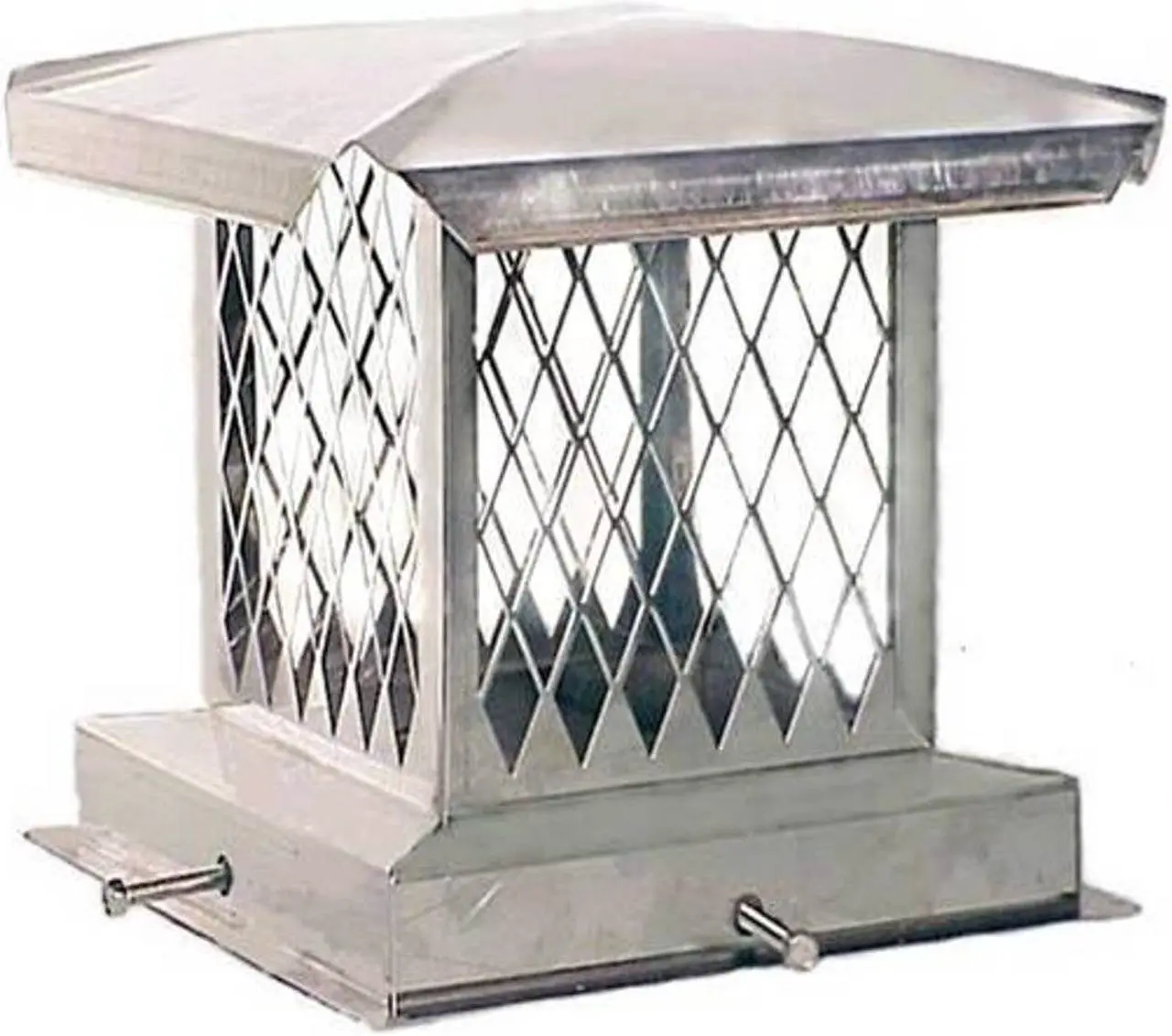 Main image of The Forever Cap®    8 x 8-Inch Stainless Steel Single Flue Diamond Mesh Chimney Cap