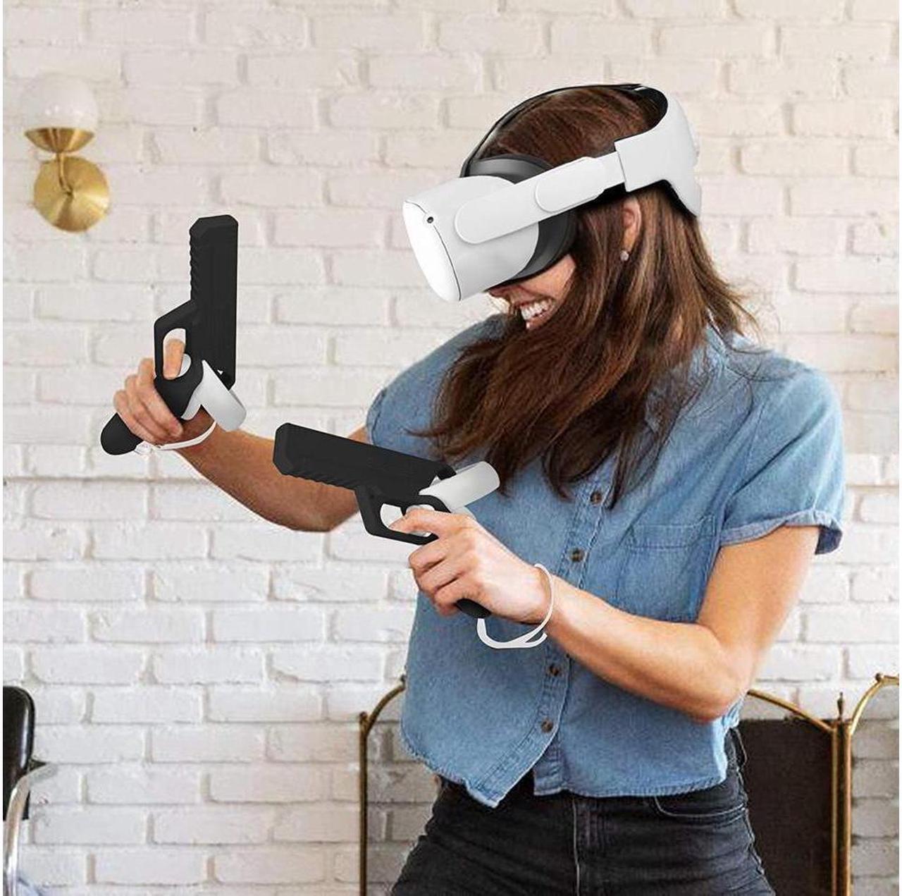Alt view image 7 of 7 - VR Game Gun Controller Quest 2 Controllers Pistol Case Enhanced FPS Gaming Experience -Compatible with Pistol Whip VR Game