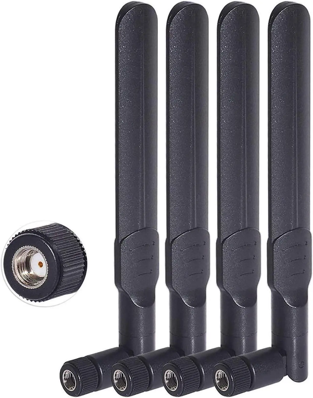 Main image of Bingfu Dual Band WiFi 2.4GHz 5GHz 5.8GHz 8dBi MIMO RP-SMA Male Antenna (4-Pack) for WiFi Router Wireless Network Card USB Adapter Security IP Camera Video Surveillance Monitor