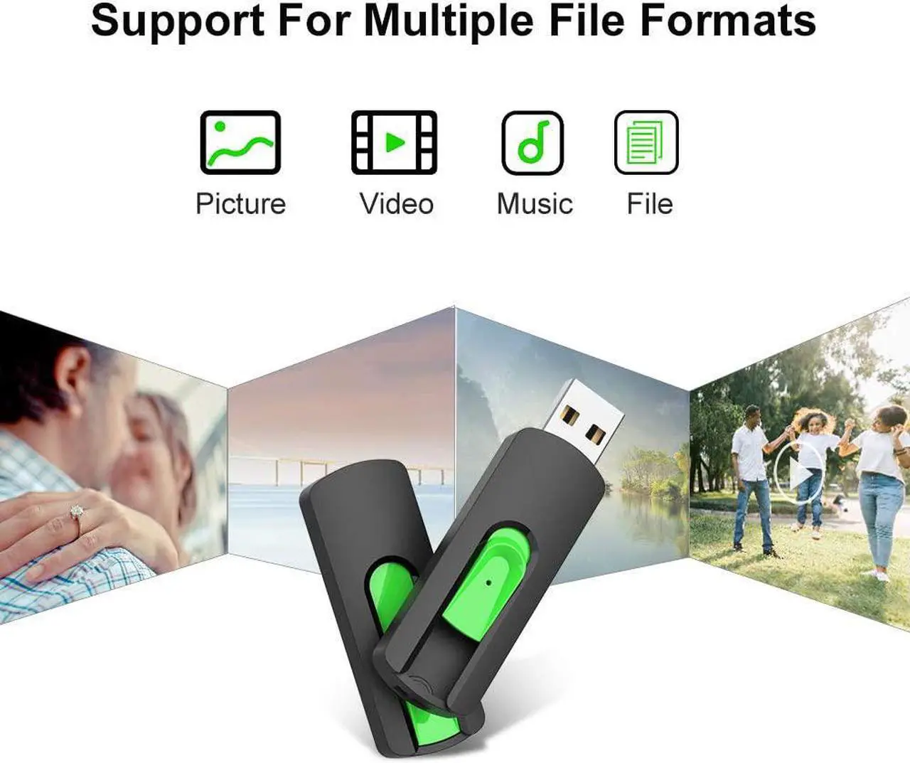 Alt view image 7 of 7 - 128GB Flash Drive USB Flash Drive 128 GB Thumb Drive USB 2.0 Memory Stick Zip Drive Backup Jump Drive Single 128GB 128G USB Drive for PC Laptop