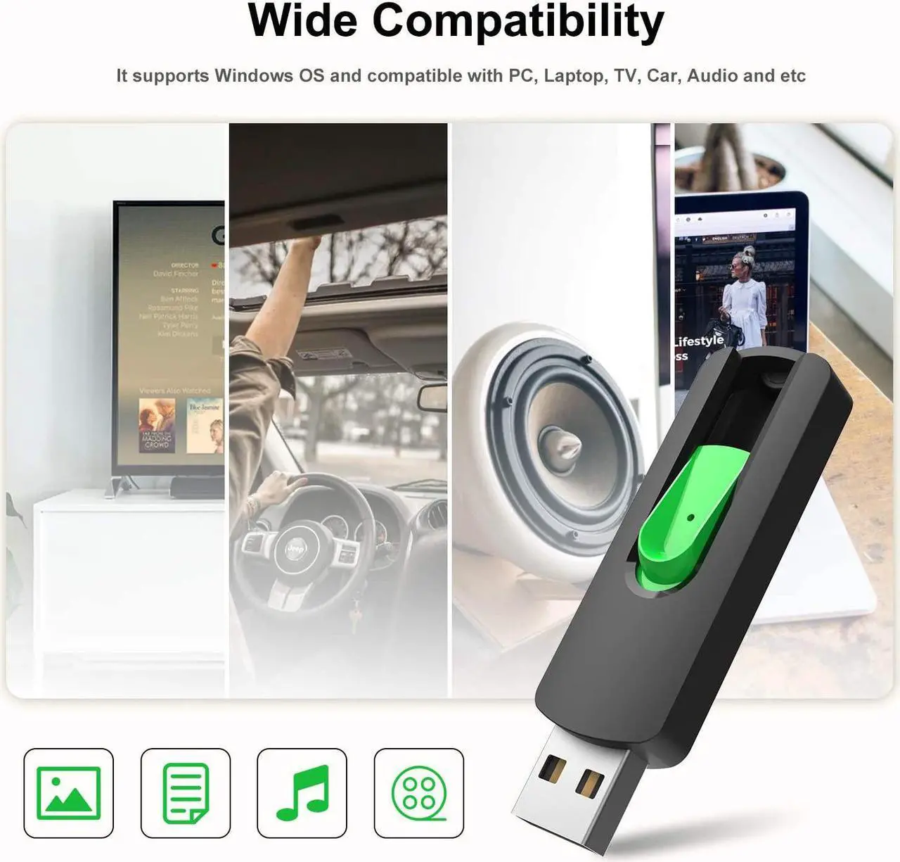 Alt view image 4 of 7 - 128GB Flash Drive USB Flash Drive 128 GB Thumb Drive USB 2.0 Memory Stick Zip Drive Backup Jump Drive Single 128GB 128G USB Drive for PC Laptop