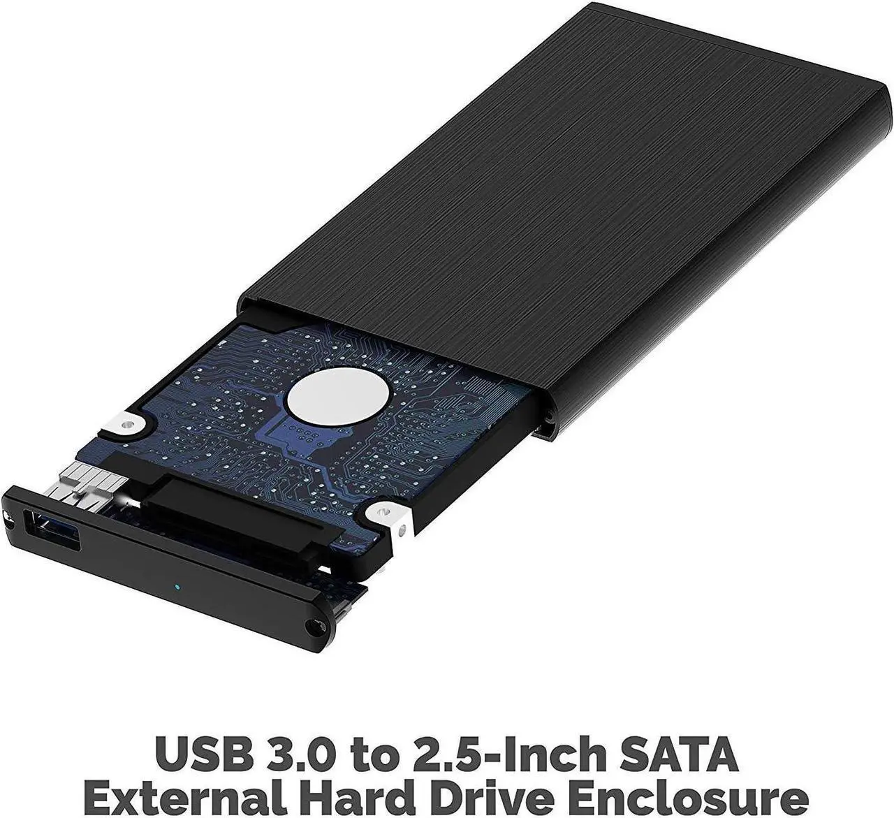 Alt view image 14 of 20 - Sabrent USB 3.0 to 2.5" SSD/SATA External Hard Drive Aluminum Enclosure, Black (EC-UK30)
