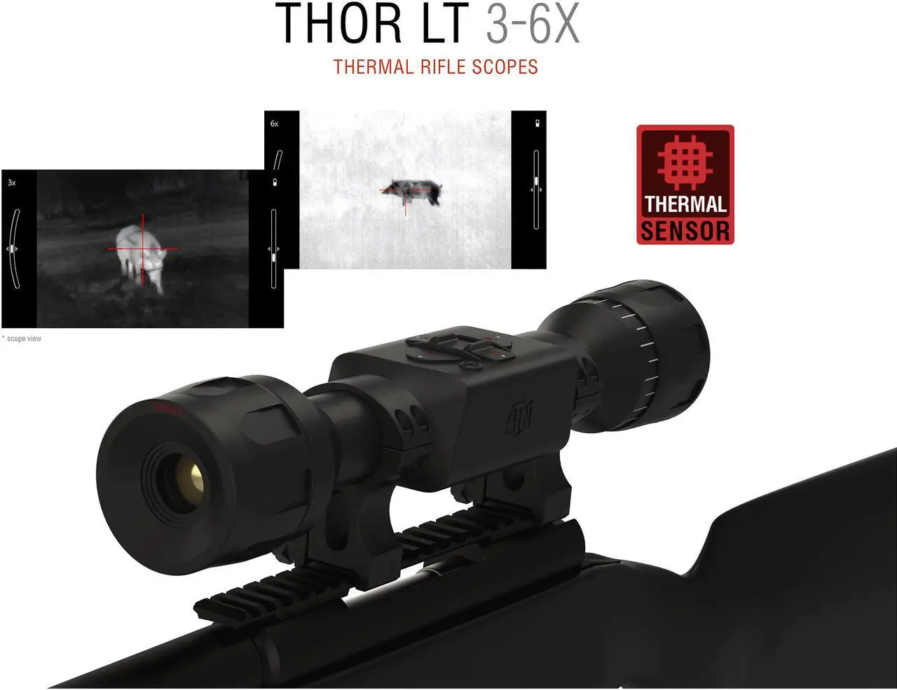 Alt view image 3 of 9 - ATN Corporation ATN Thor-LT, 3-6x Thermal Rifle Scope